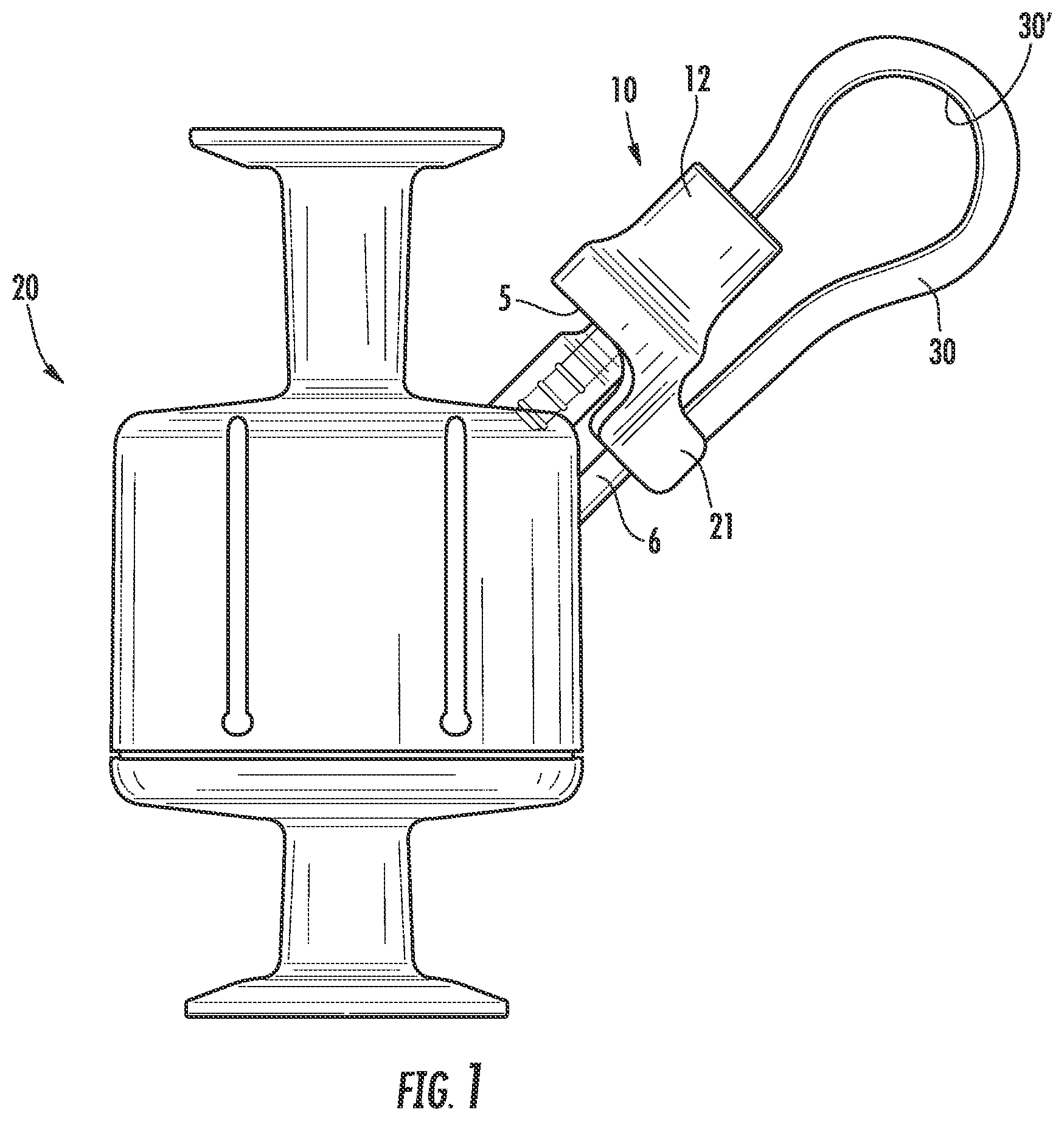 Patent US12090436 Figure 1 – Valve protection and tube management device