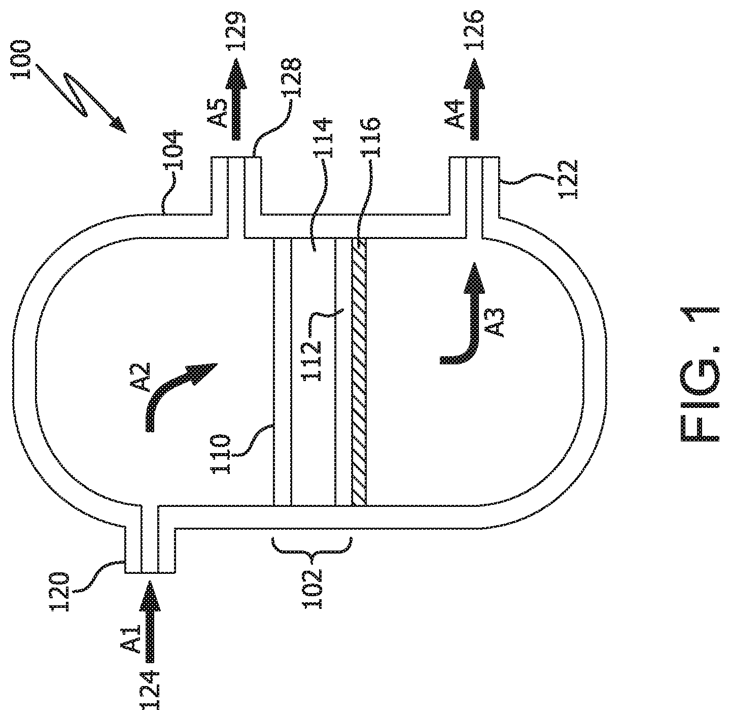 Patent US12090449 Figure 1 – High flow liquid filtration device including a porous polyparaxylylene membrane or a porous polyparaxylylene/polytetrafluoroethylene composite membrane