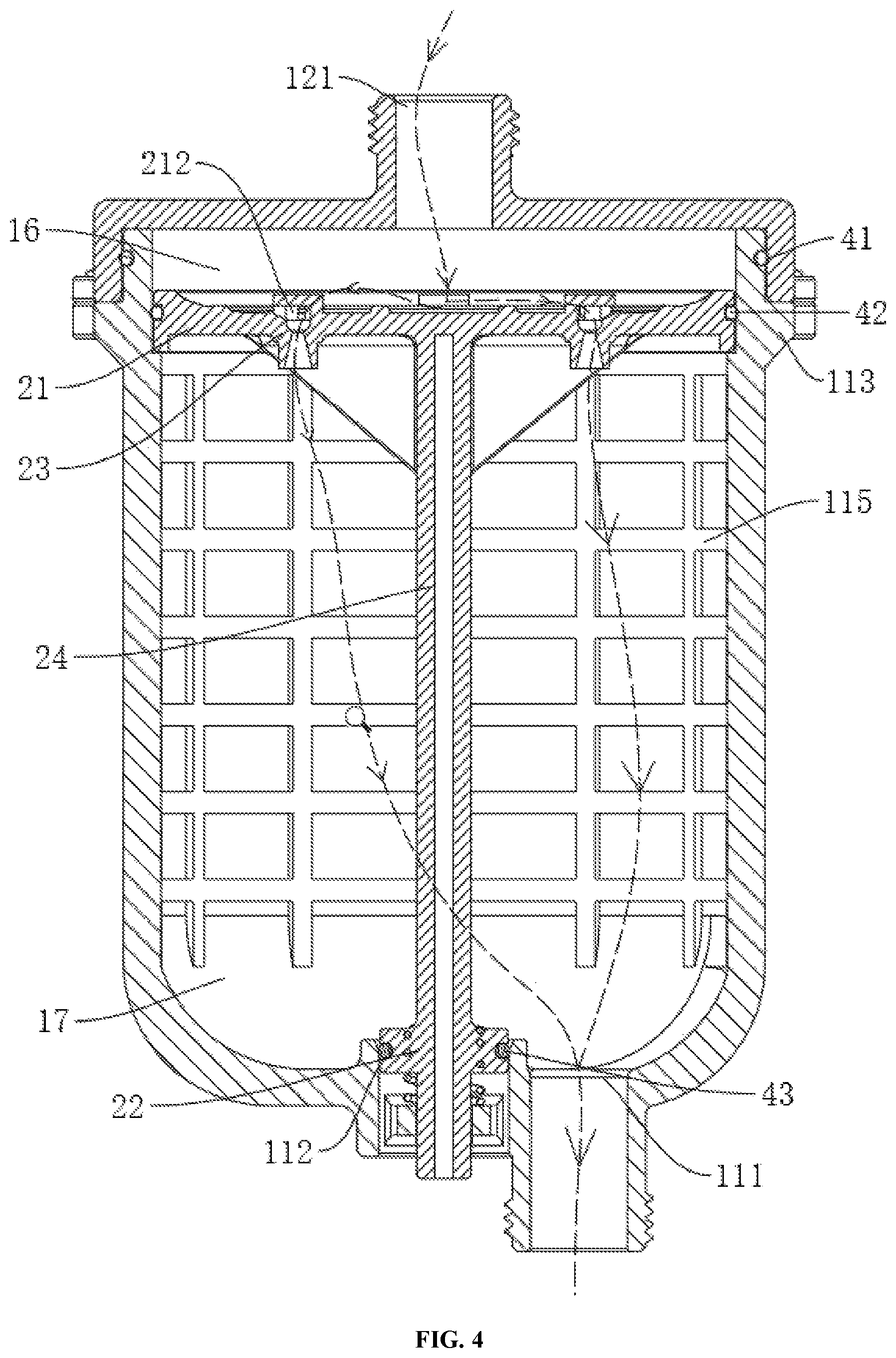 Patent US12090450 Figure 4 – Microbubble generation container and water discharging device