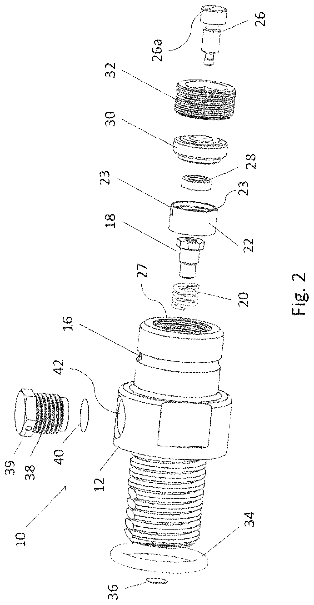 Patent US12090451 Figure 2 – Carbonation machine and a gas canister for a carbonation machine