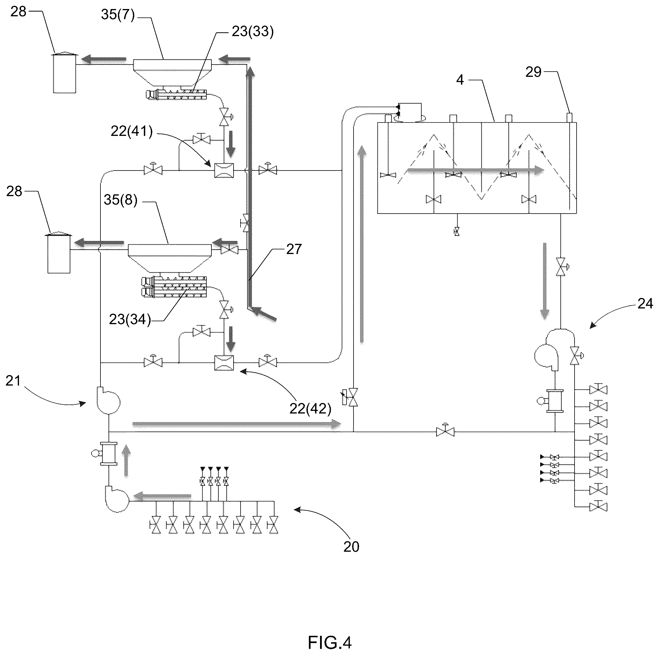 Patent US12090452 Figure 4 – Fracturing fluid mixing equipment