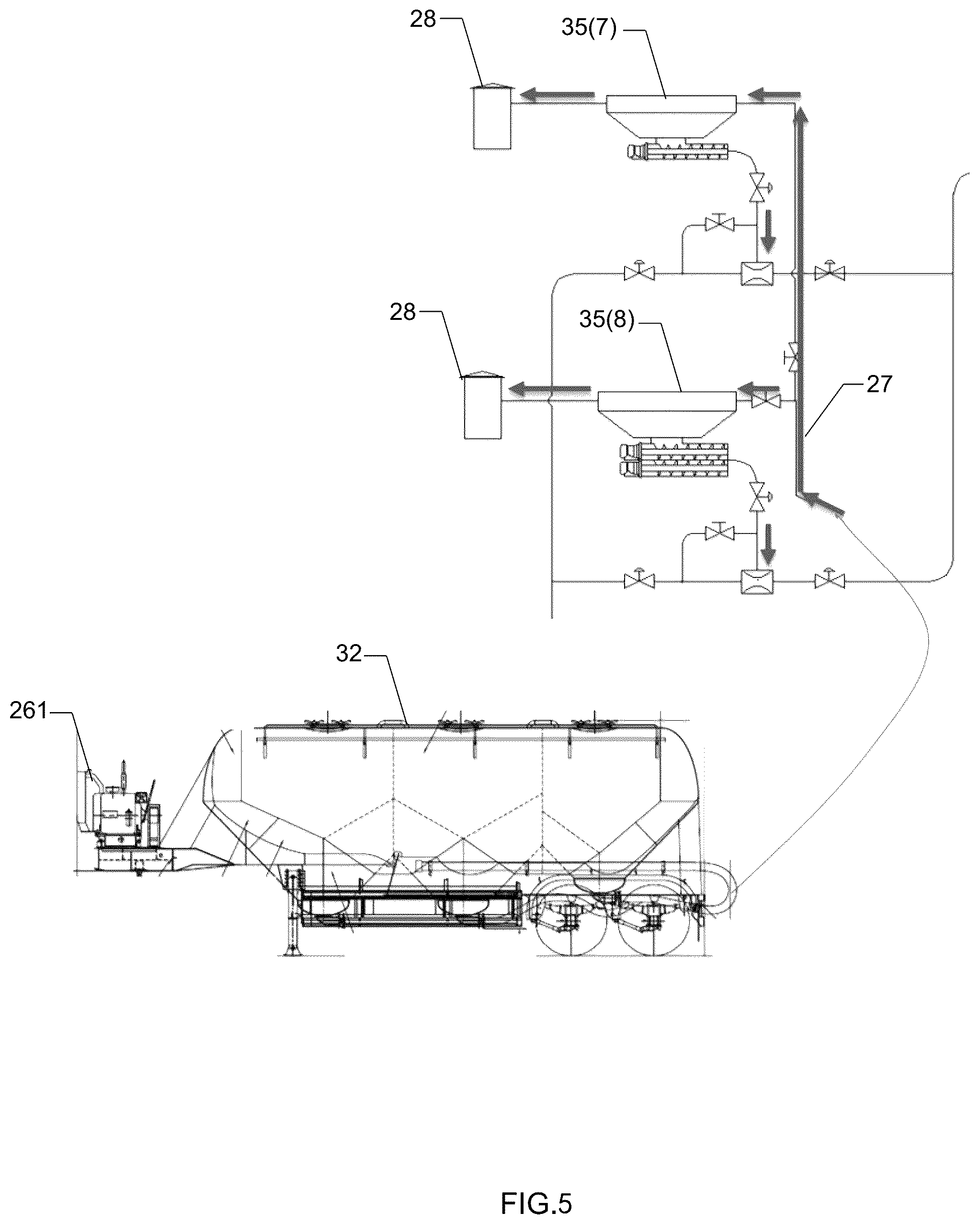 Patent US12090452 Figure 5 – Fracturing fluid mixing equipment