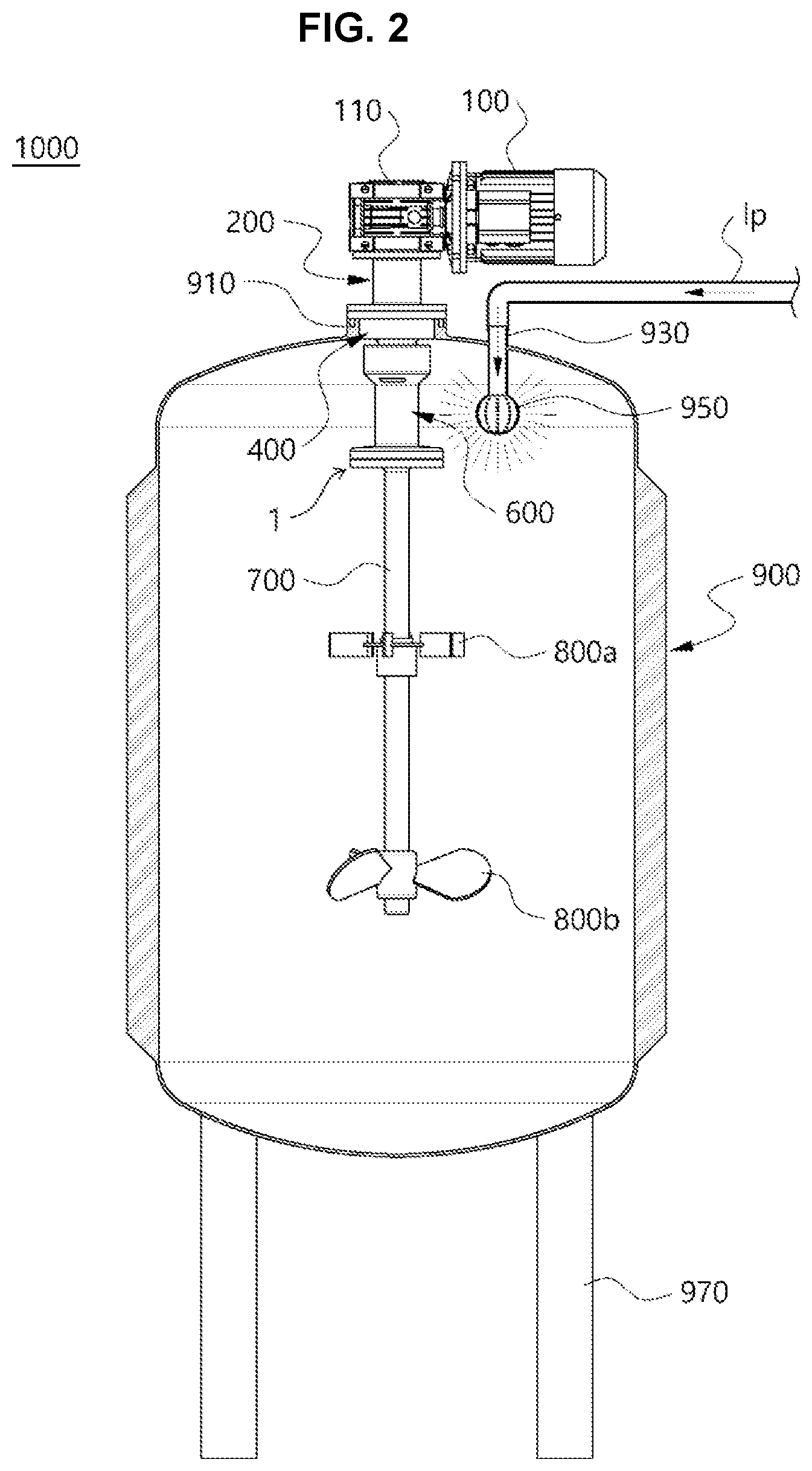 Patent US12090456 Figure 2 – Magnetic mixer and mixing system including the same