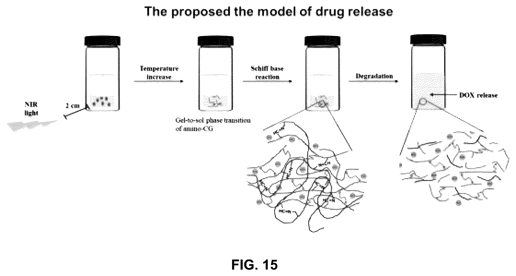 Patent US12090459 Figure 15 – Photodegradable hydrogel