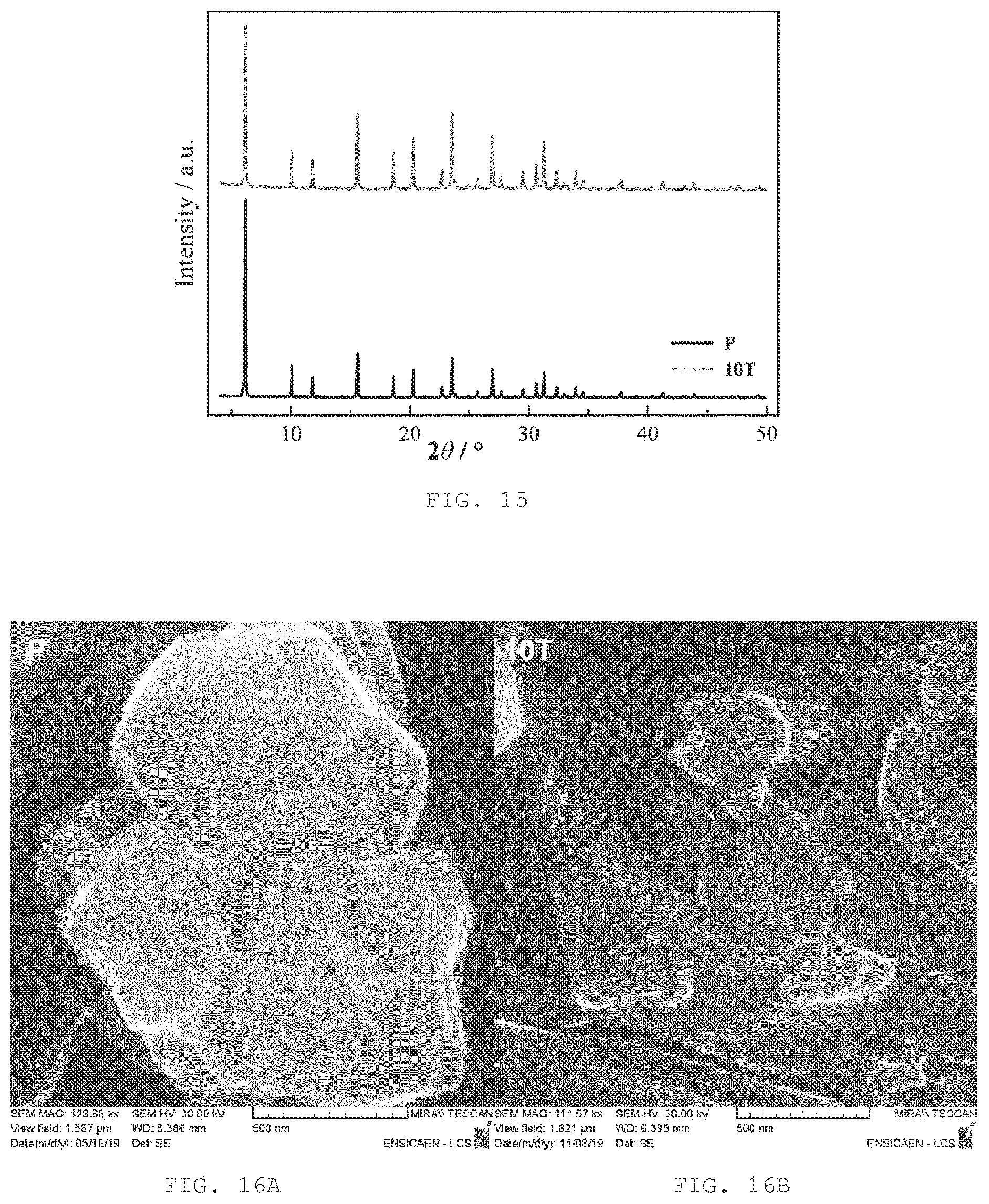 Patent US12090471 Figure 8 – Post-synthetic downsizing zeolite-type crystals and/or agglomerates thereof to nanosized particles
