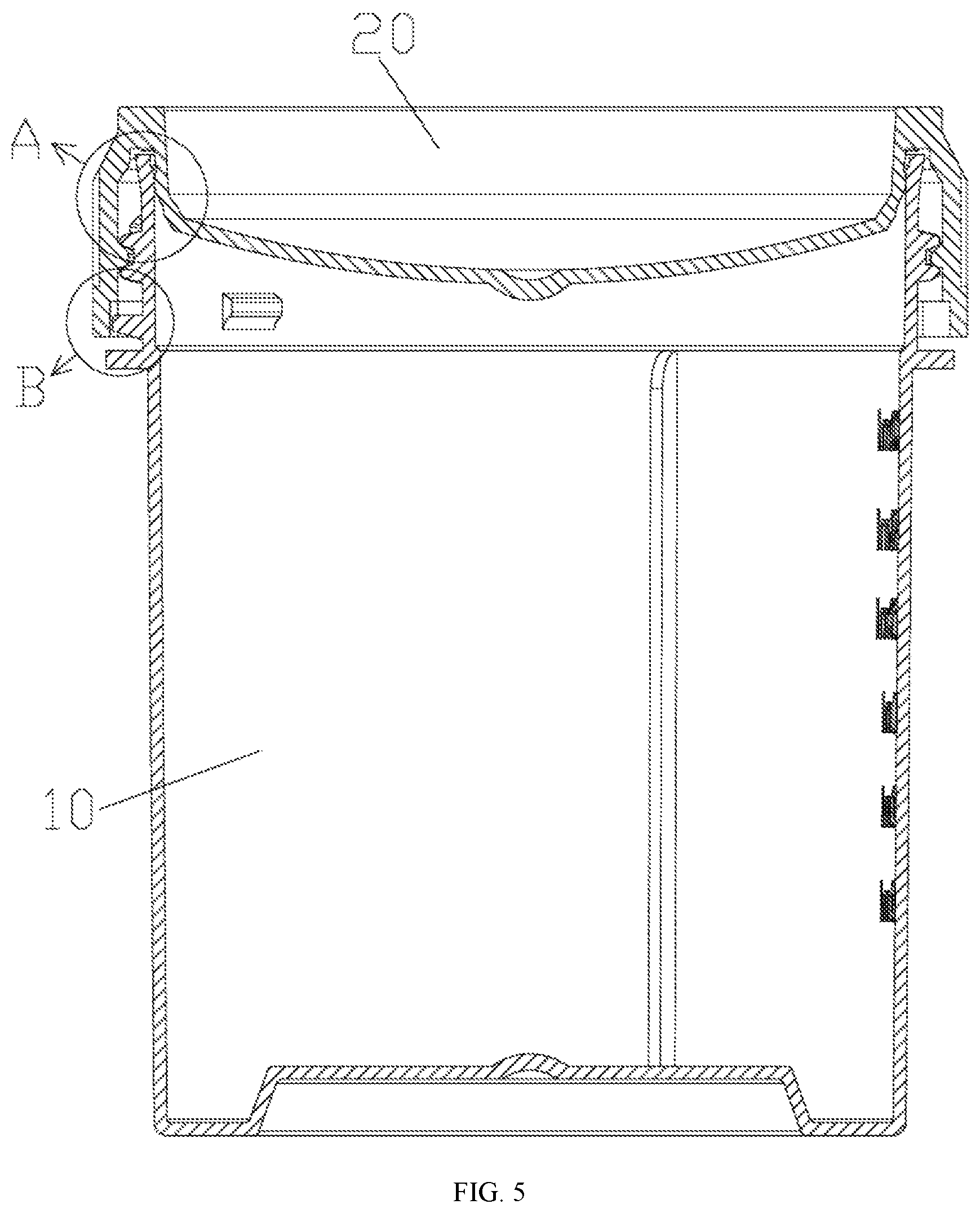 Patent US12090484 Figure 5 – Detection device for a sample detection