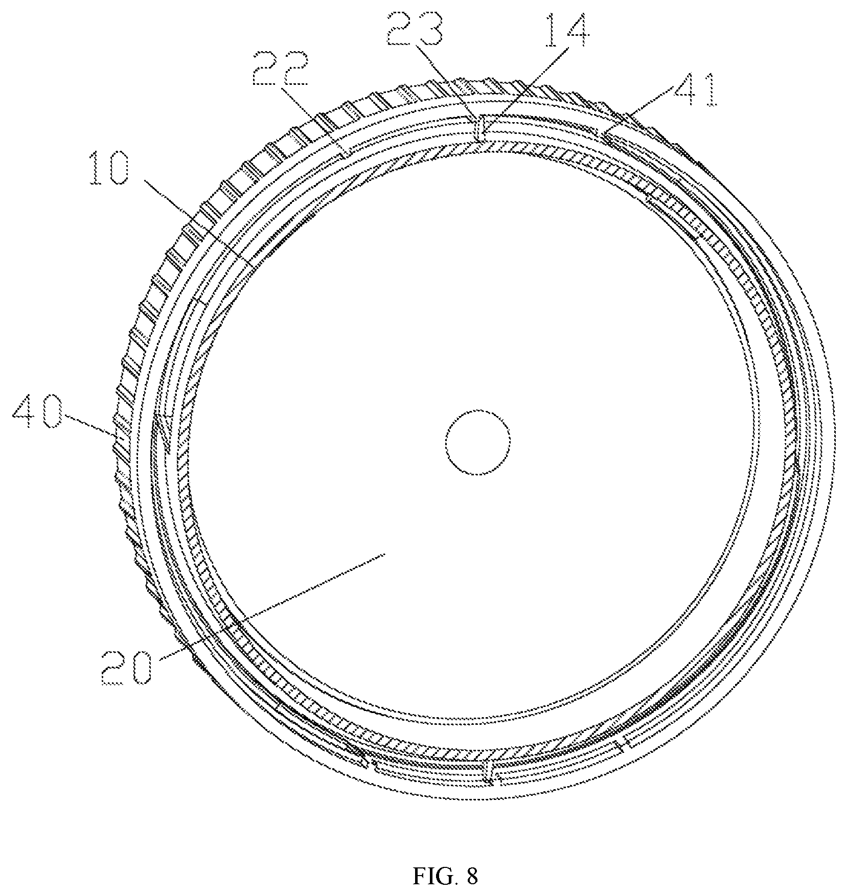 Patent US12090484 Figure 8 – Detection device for a sample detection
