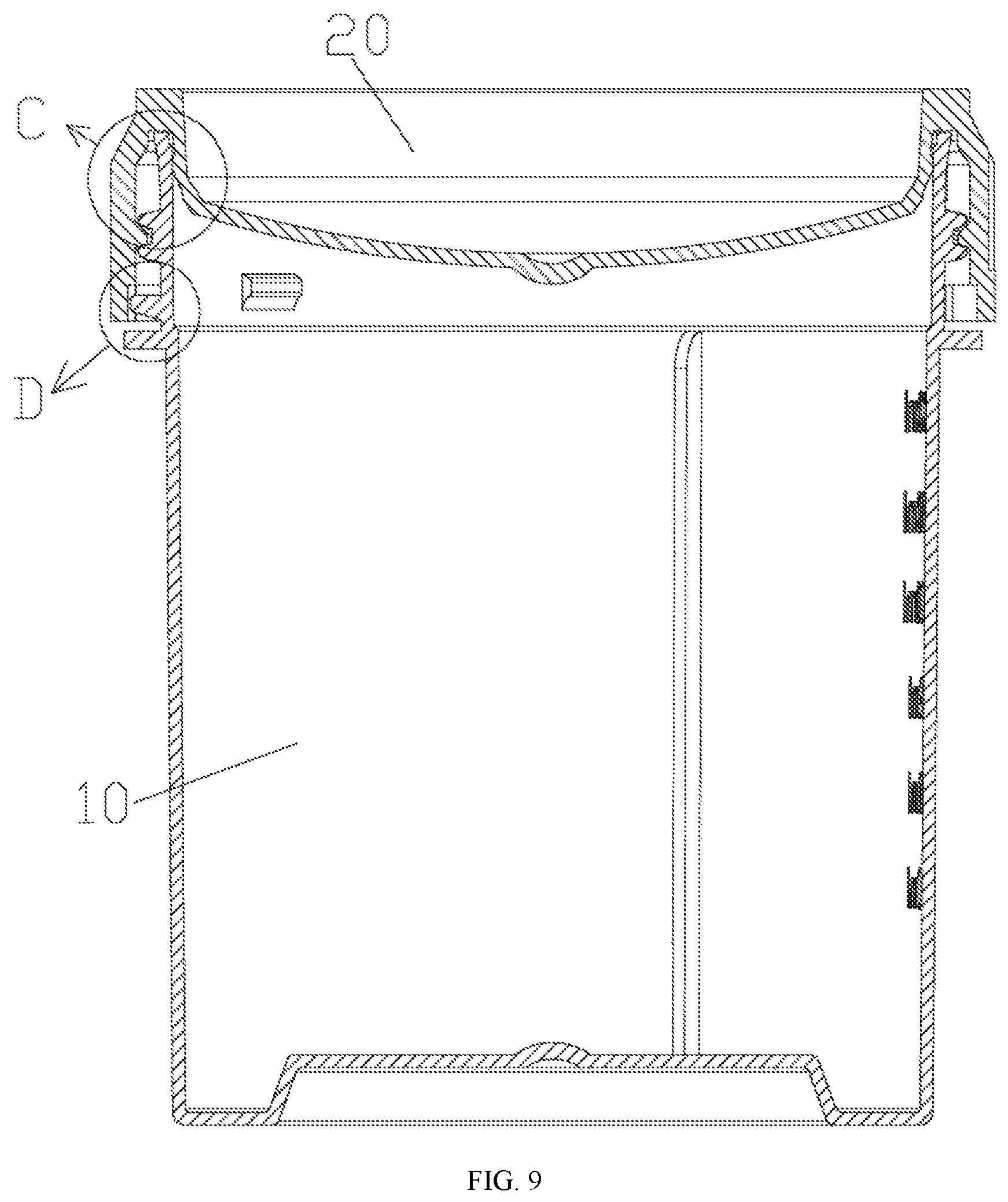 Patent US12090484 Figure 9 – Detection device for a sample detection
