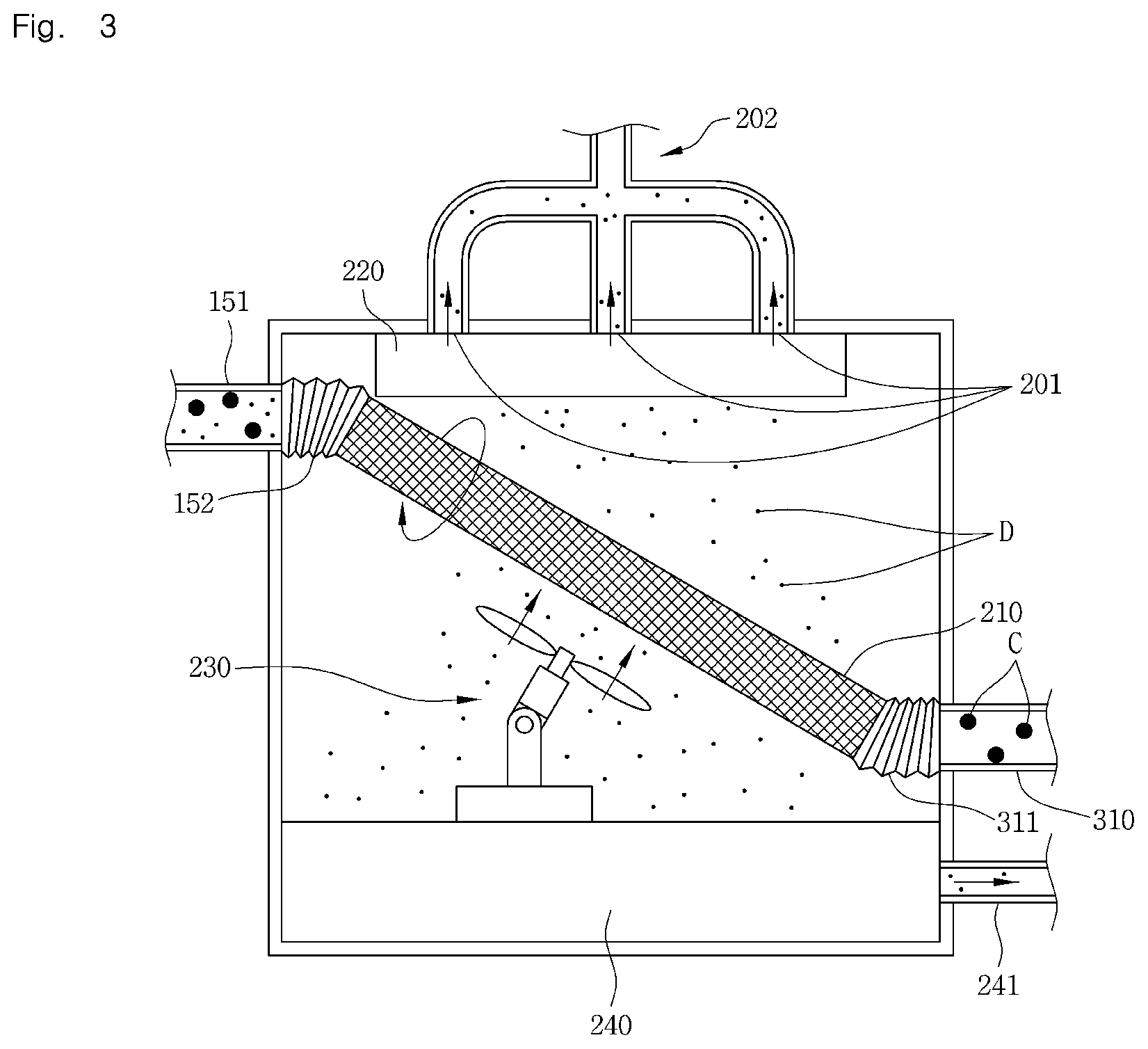 Patent US12090490 Figure 3 – Apparatus for processing waste battery