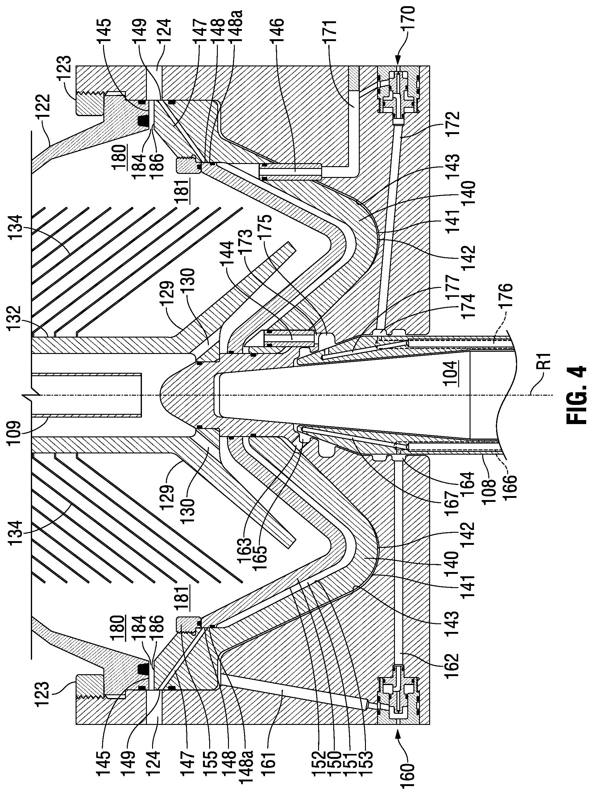 Patent US12090491 Figure 4 – Centrifugal separators and separation methods providing intermediate material ejection control