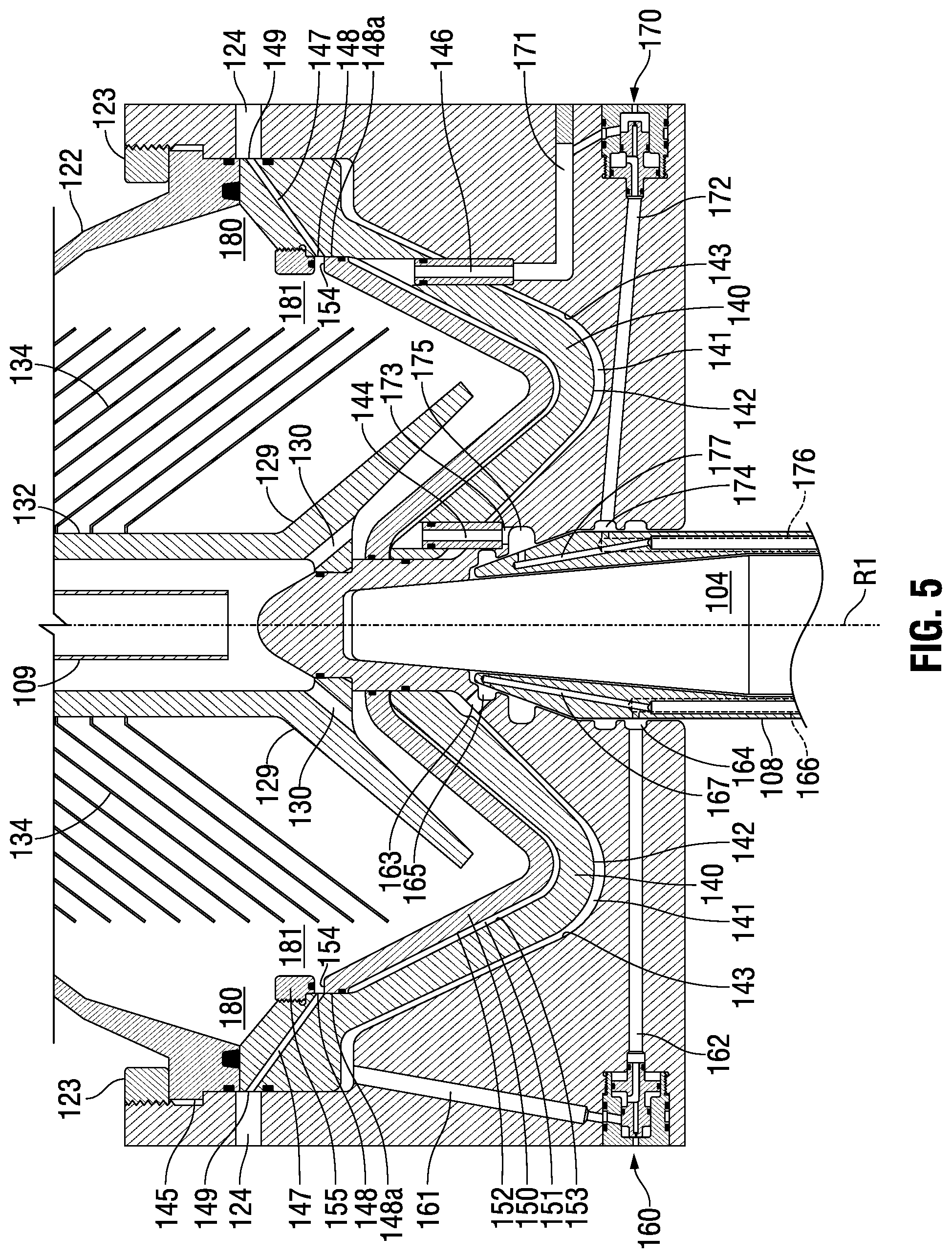Patent US12090491 Figure 5 – Centrifugal separators and separation methods providing intermediate material ejection control