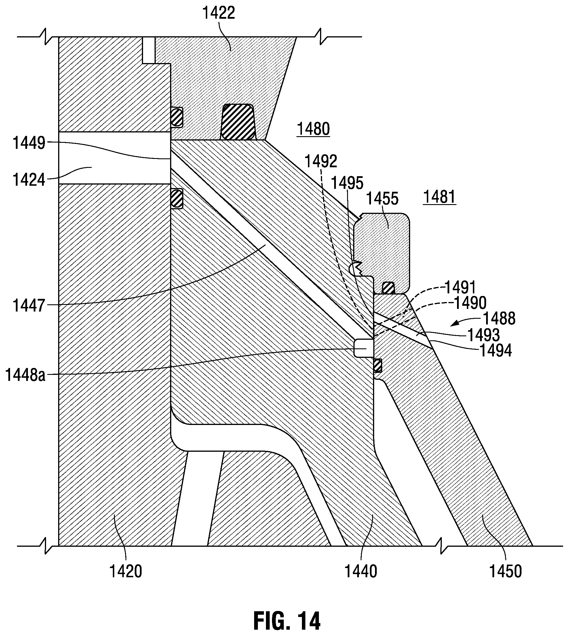 Patent US12090491 Figure 14 – Centrifugal separators and separation methods providing intermediate material ejection control