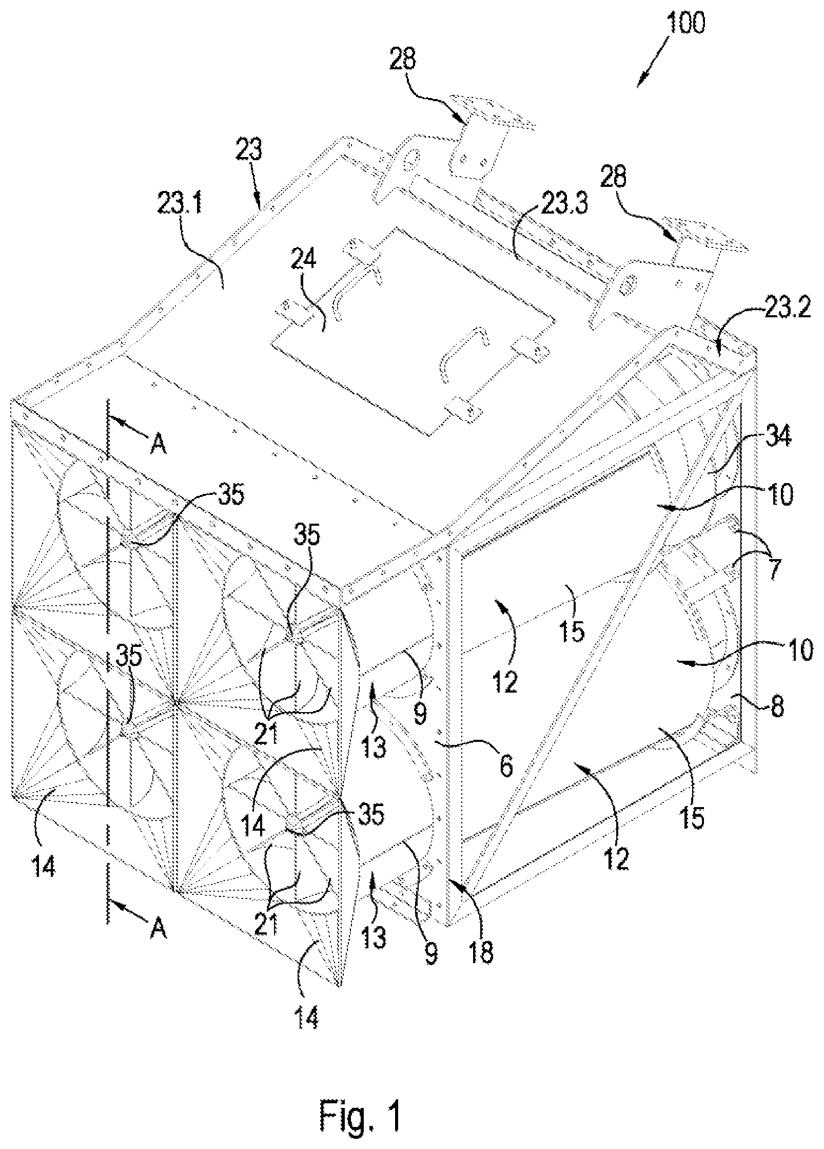 Patent US12090492 Figure 1 – Cyclonic air filtration equipment