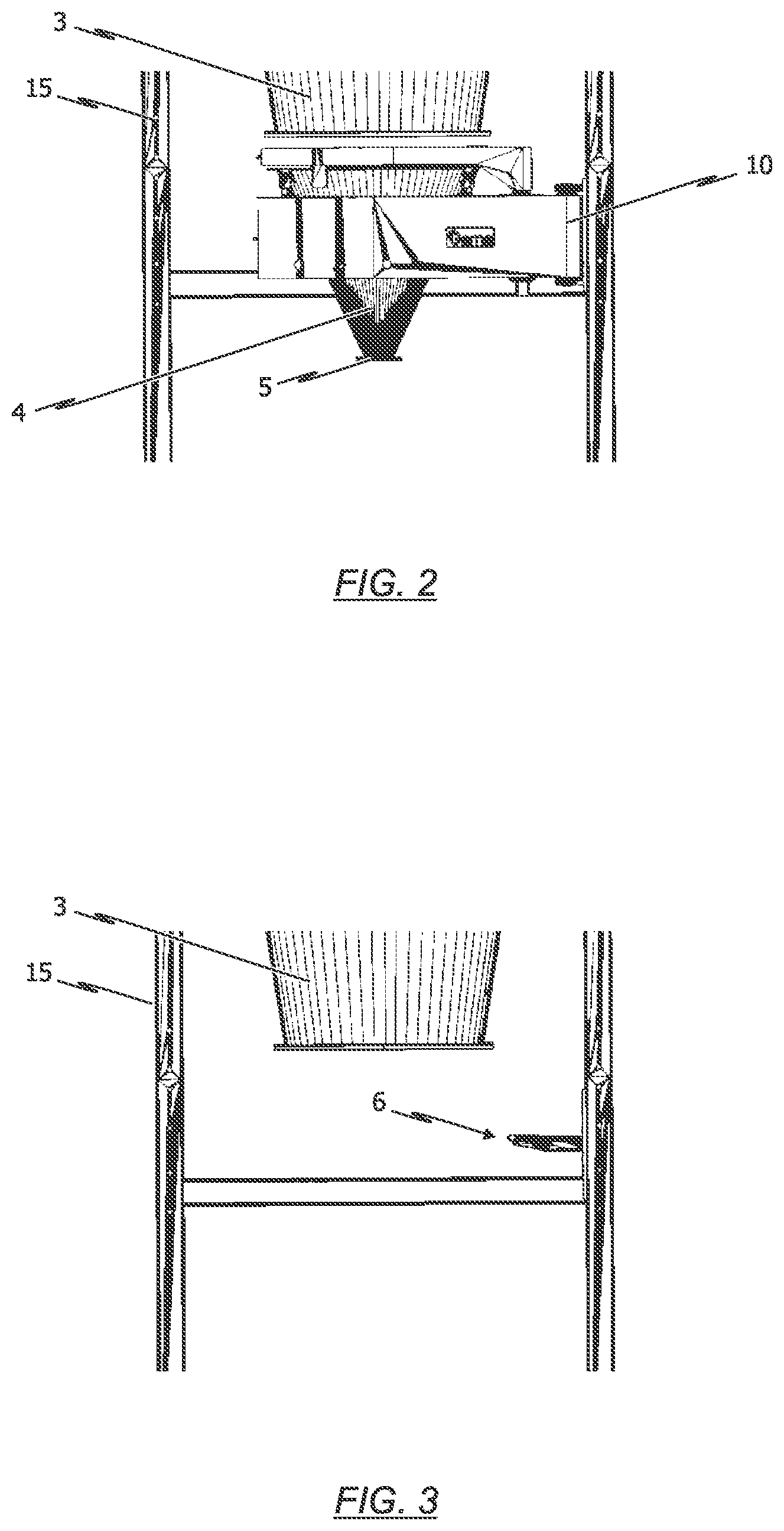 Patent US12090494 Figure 2 – Cyclone separator particularly for a powder recovery device of a powder coating system