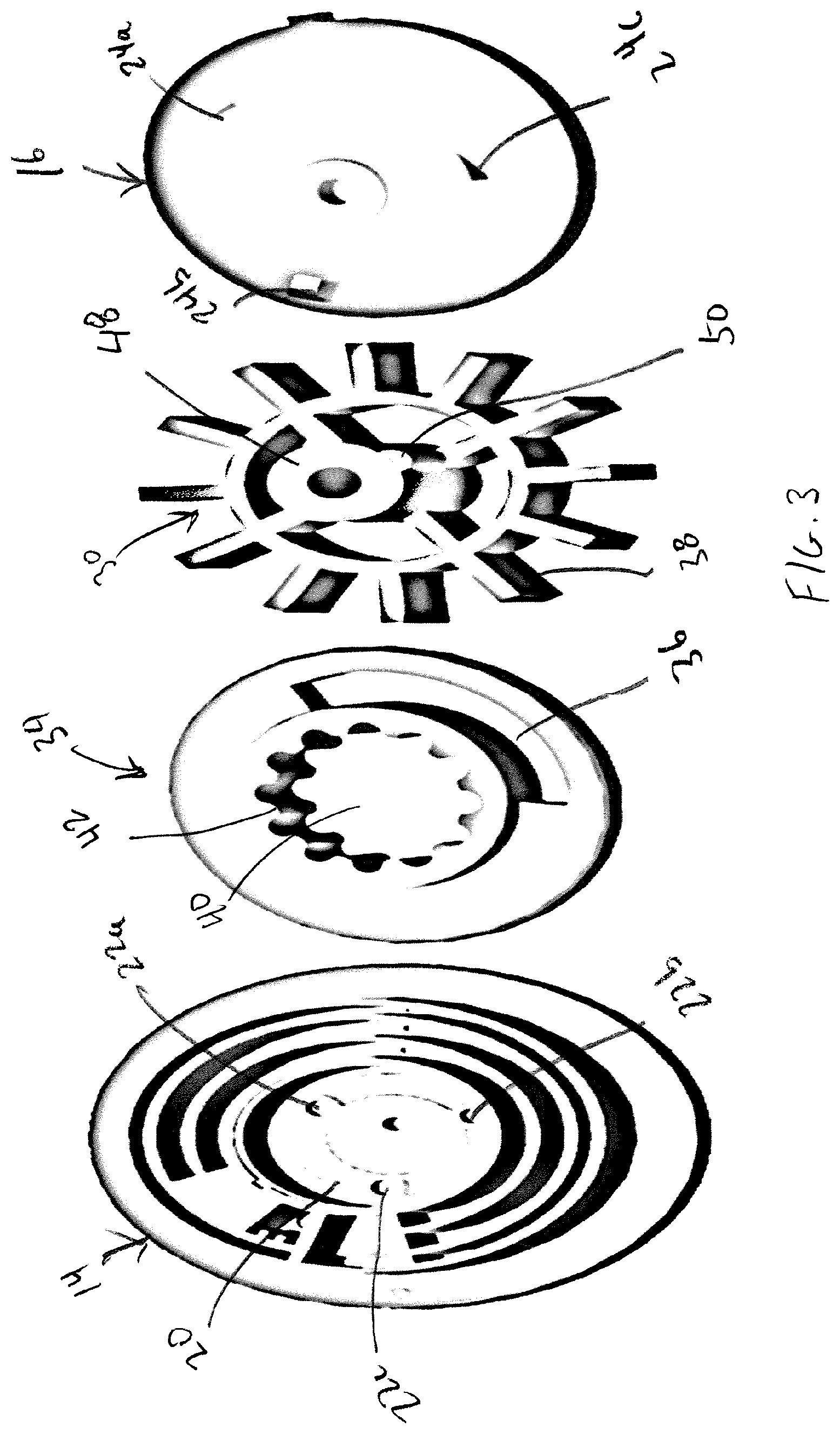 Patent US12090497 Figure 3 – Showerhead with multiple pairs of nozzles that actuate sequentially in a loop
