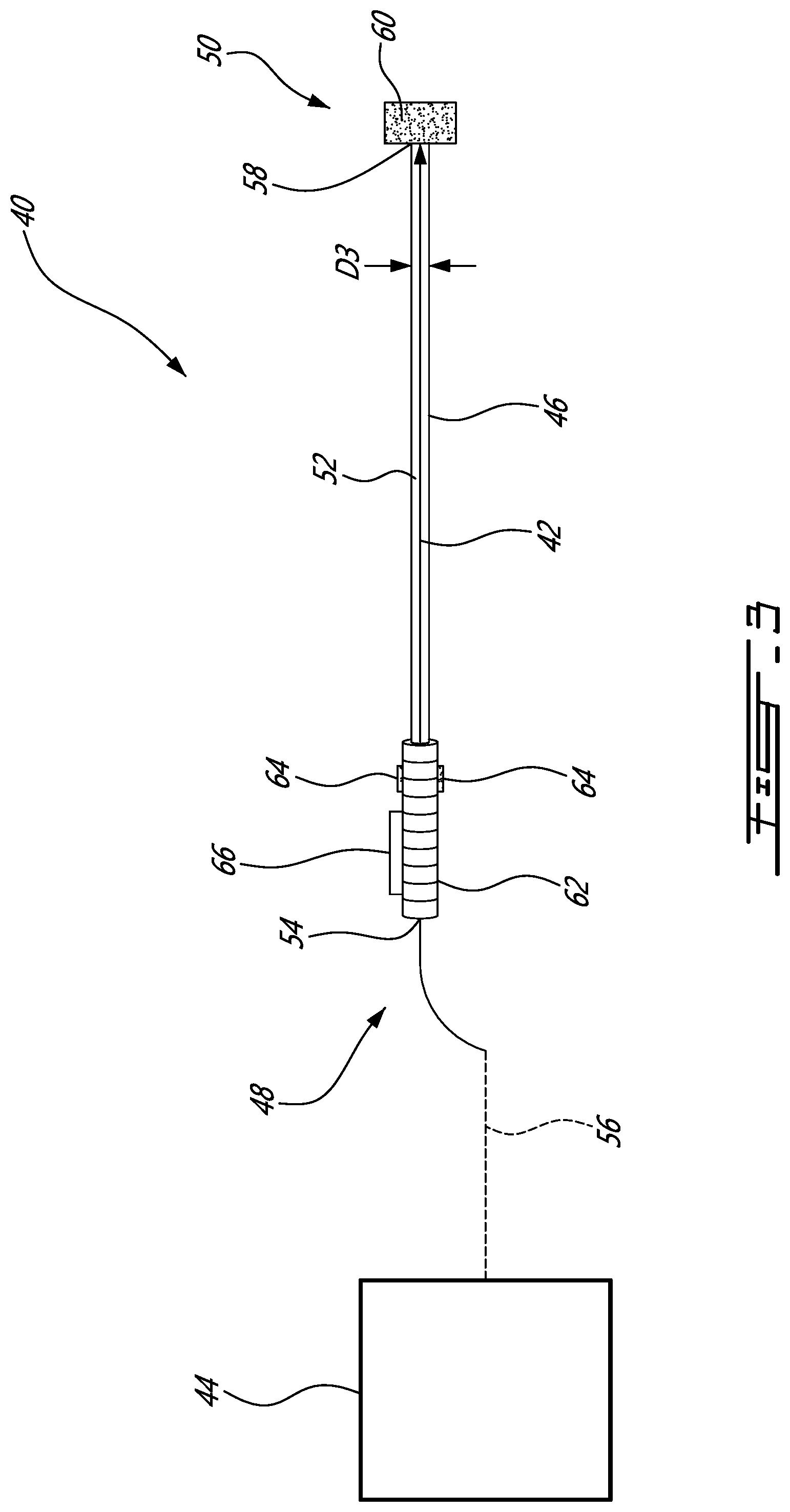 Patent US12090508 Figure 3 – Internal surface treatment device for hollow engine shaft and the like