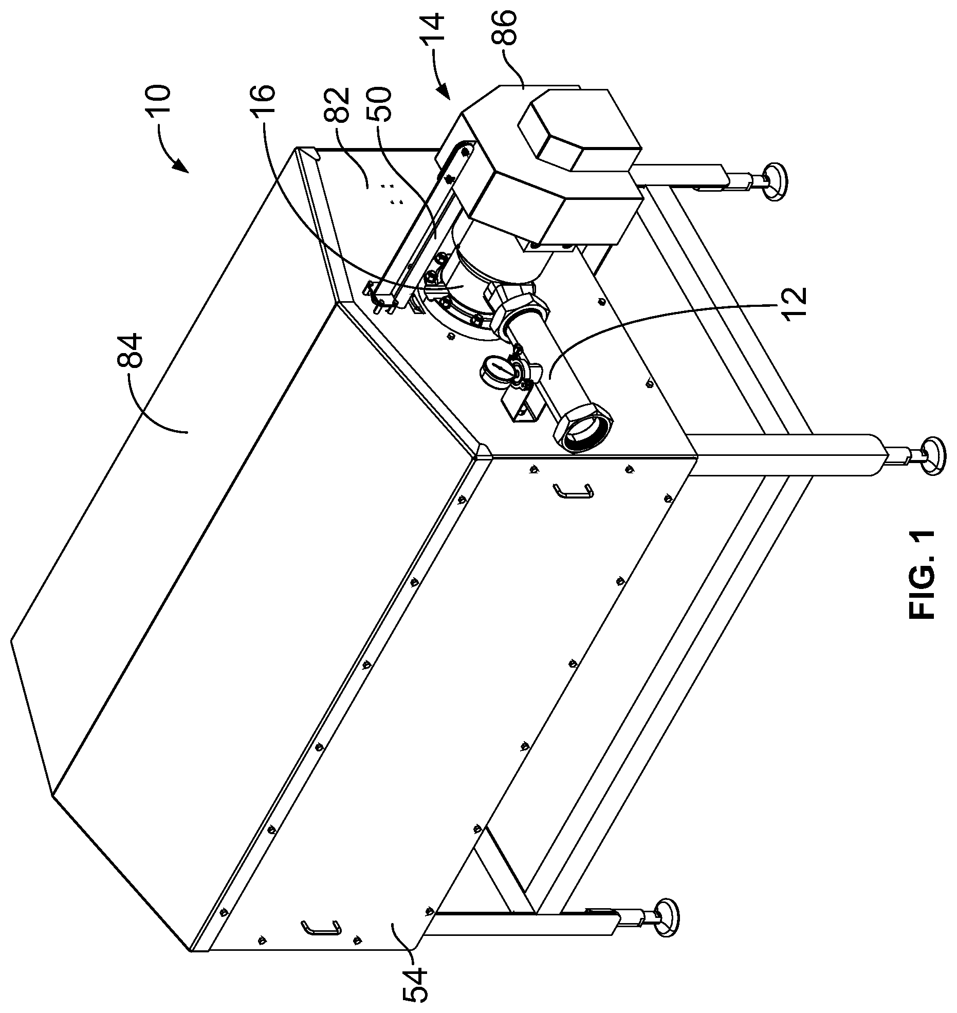 Patent US12090517 Figure 1 – Separation machine having powered separator gap control