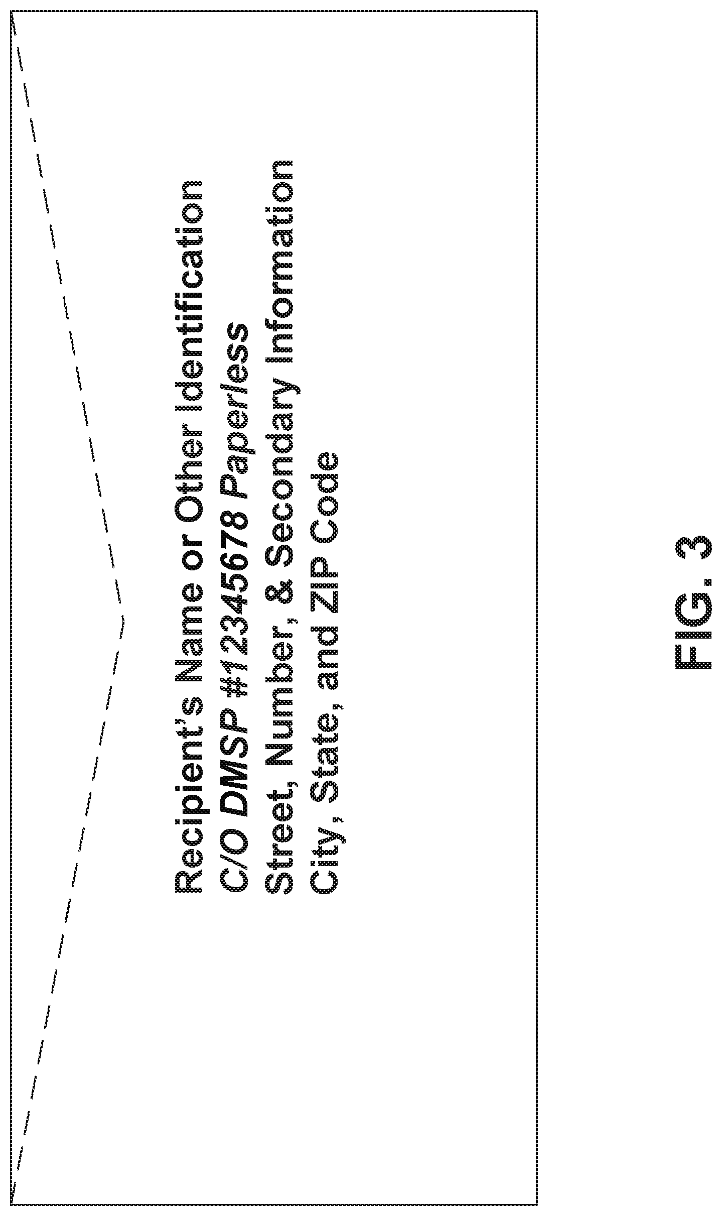 Patent US12090521 Figure 3 – Mail routing system utilizing printed indicia-containing mailing addresses