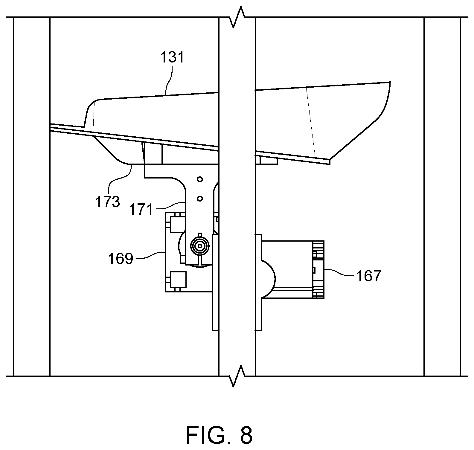 Patent US12090522 Figure 8 – Article loading system and method for multilevel sorter