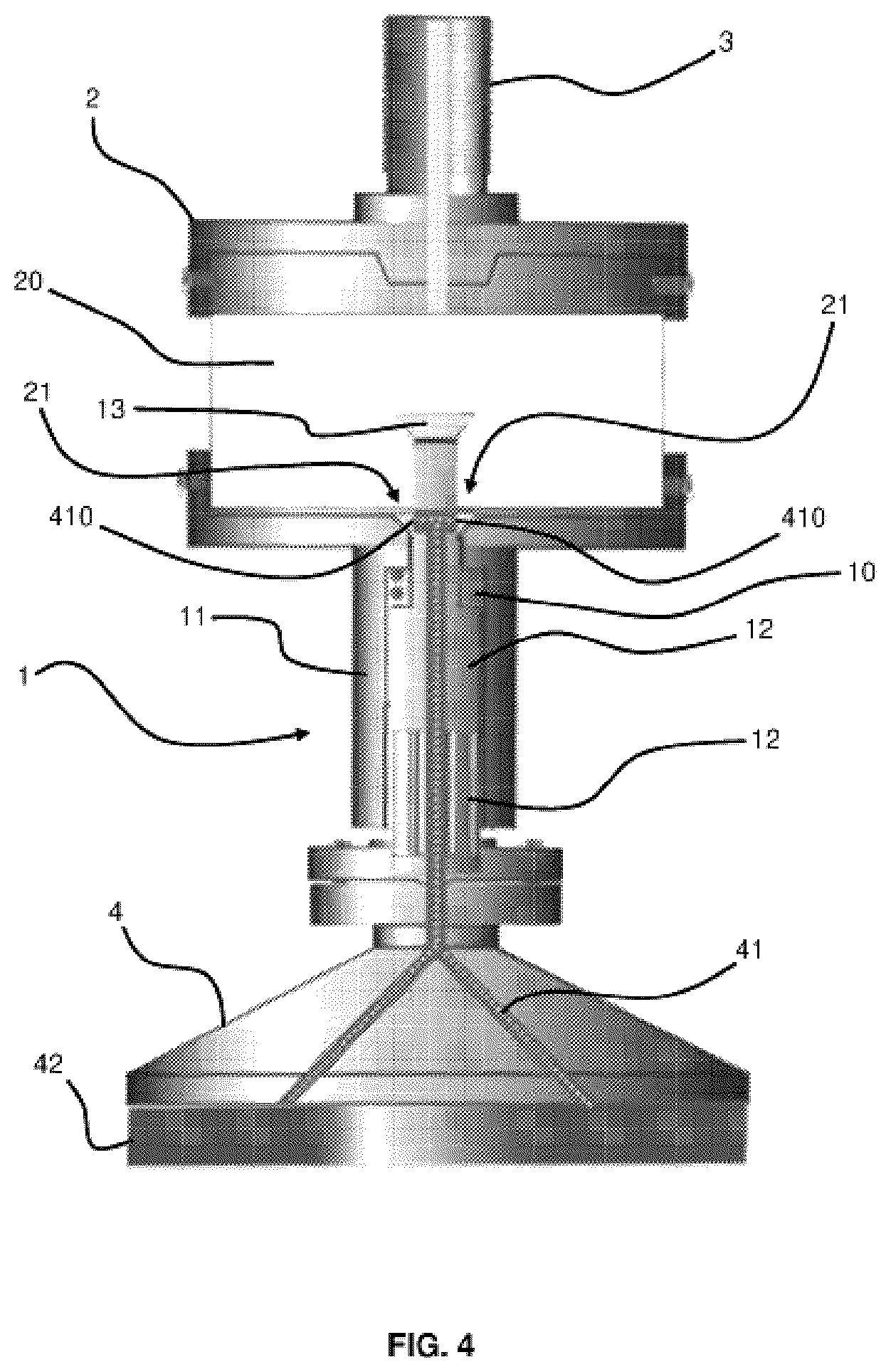 Patent US12090524 Figure 5 – Device for cleaning and polishing connections of underwater equipment comprising a cleaning-fluid dispersing mechanism