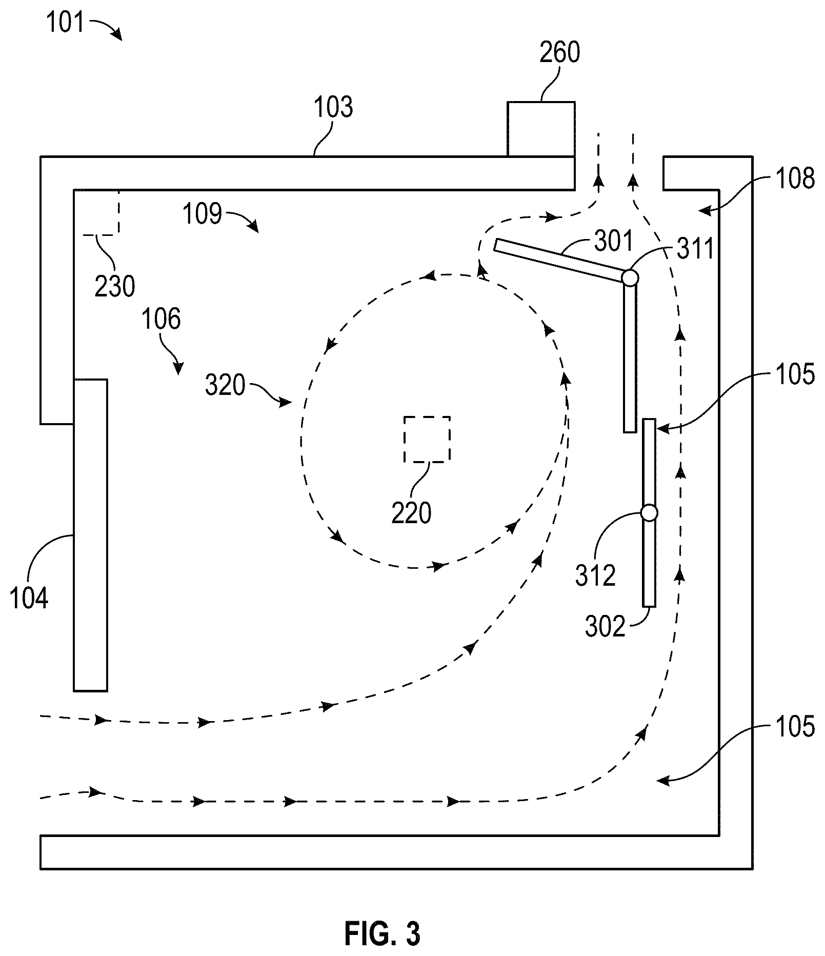 Patent US12090526 Figure 3 – Stable vortex fume hood control device