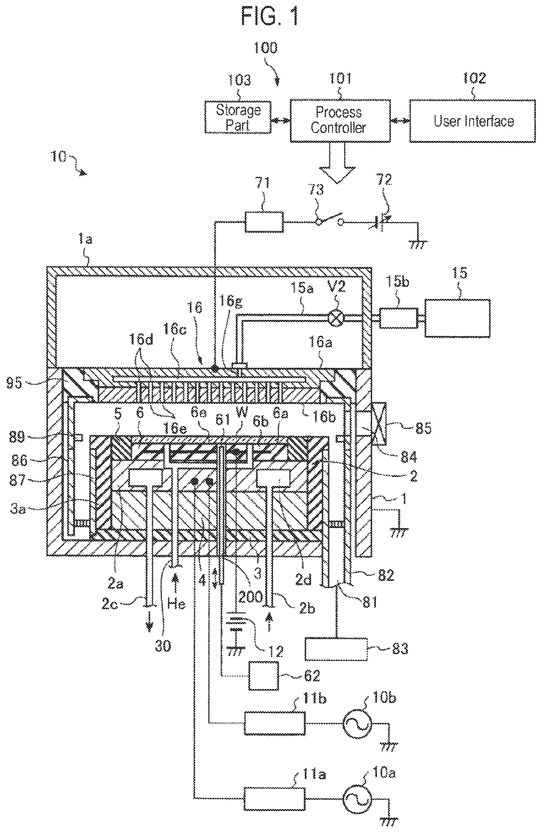 Patent US12090529 Figure 1 – Method of cleaning stage in plasma processing apparatus, and the plasma processing apparatus
