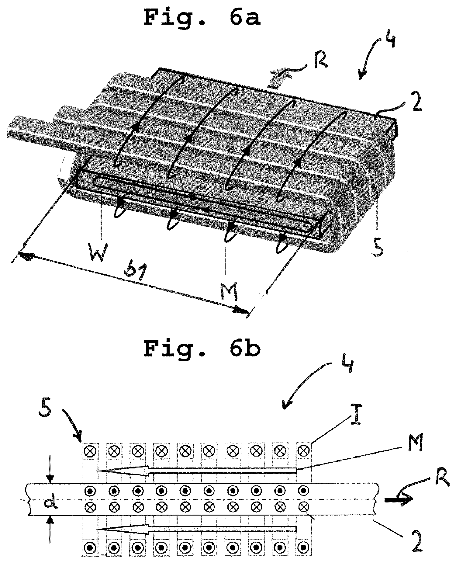 Patent US12090535 Figure 3 – Heating device for the inductive heating of a flat steel strip in a hot rolling mill