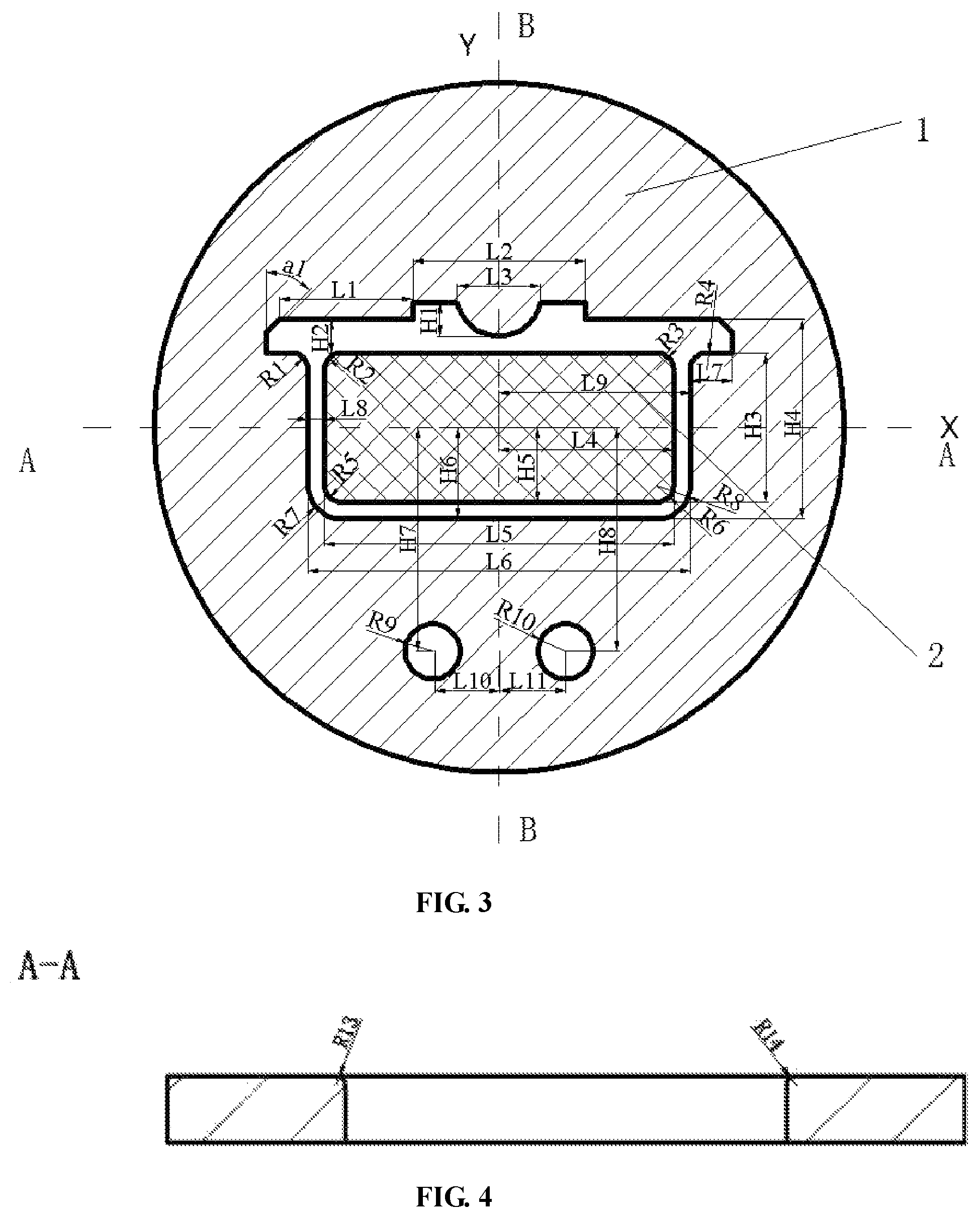 Patent US12090536 Figure 3 – Hot extrusion die and hot extrusion integral forming method for special-shaped square pipe