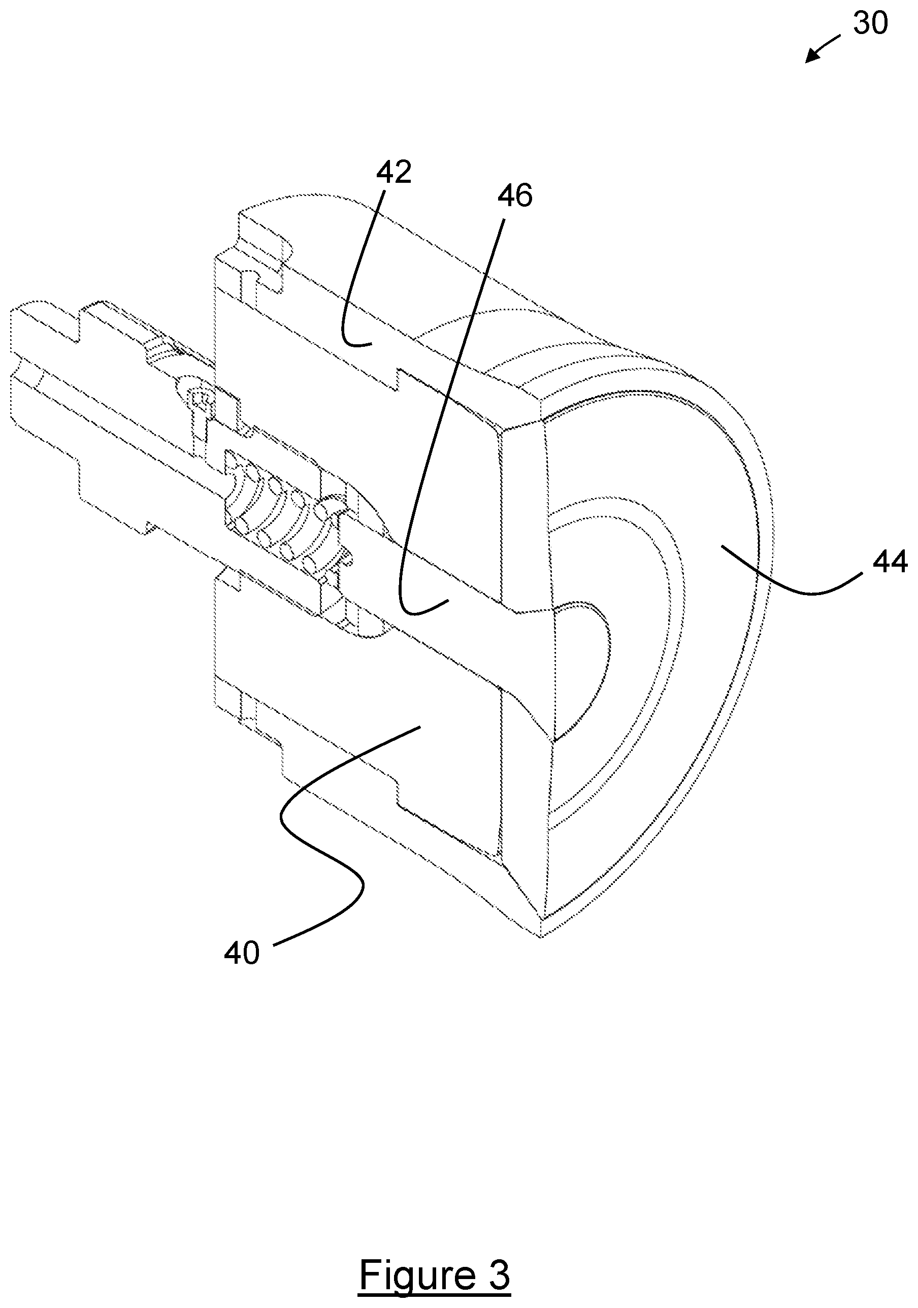 Patent US12090537 Figure 3 – Dummy block for extrusion press