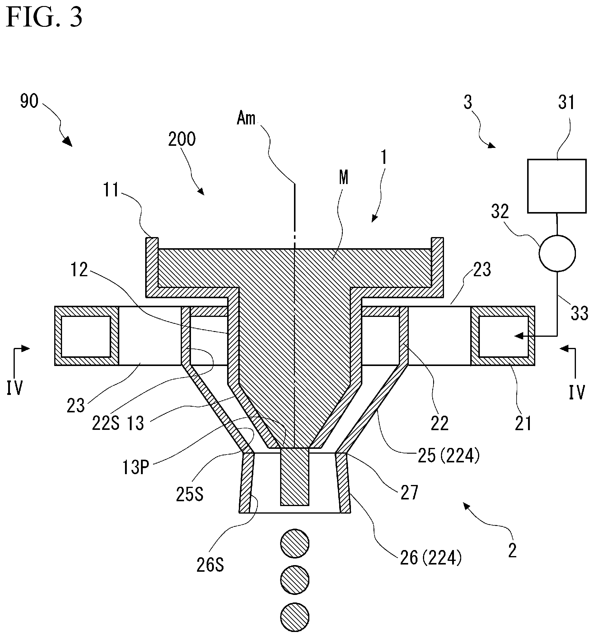 Patent US12090555 Figure 3 – Atomizer nozzle, atomizing device, method for producing metal powder, and metal powder