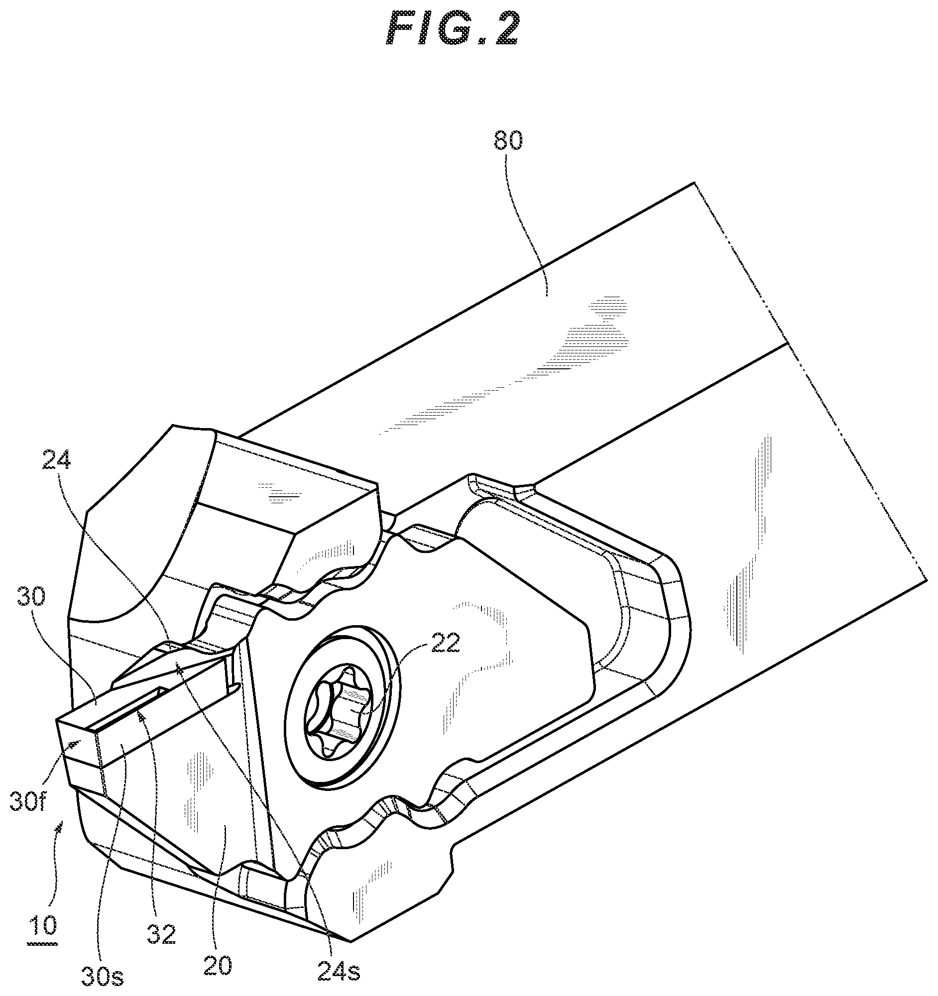 Patent US12090558 Figure 2 – Cutting insert