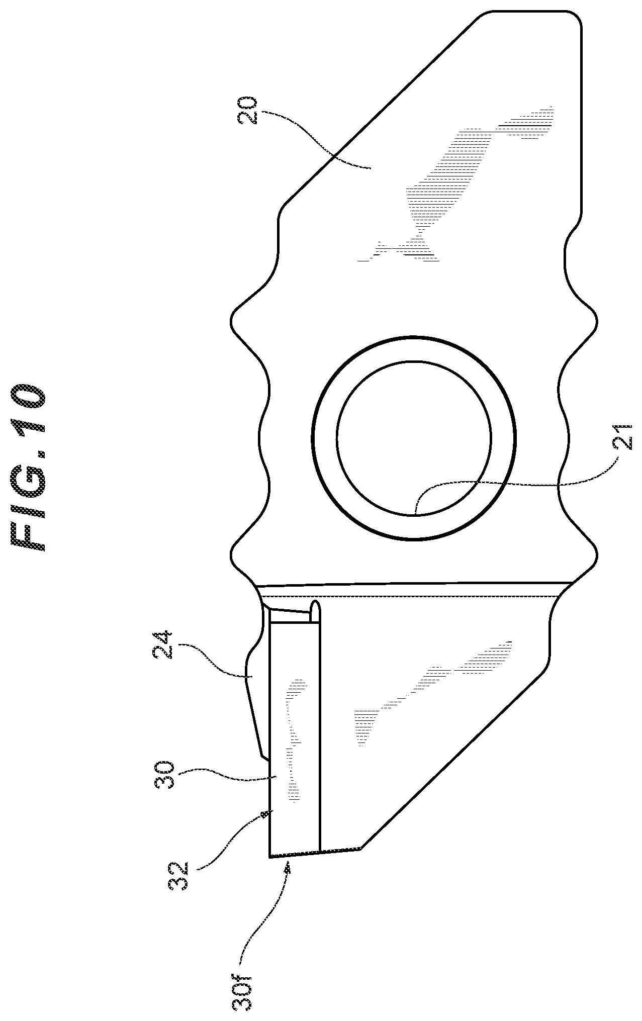 Patent US12090558 Figure 10 – Cutting insert