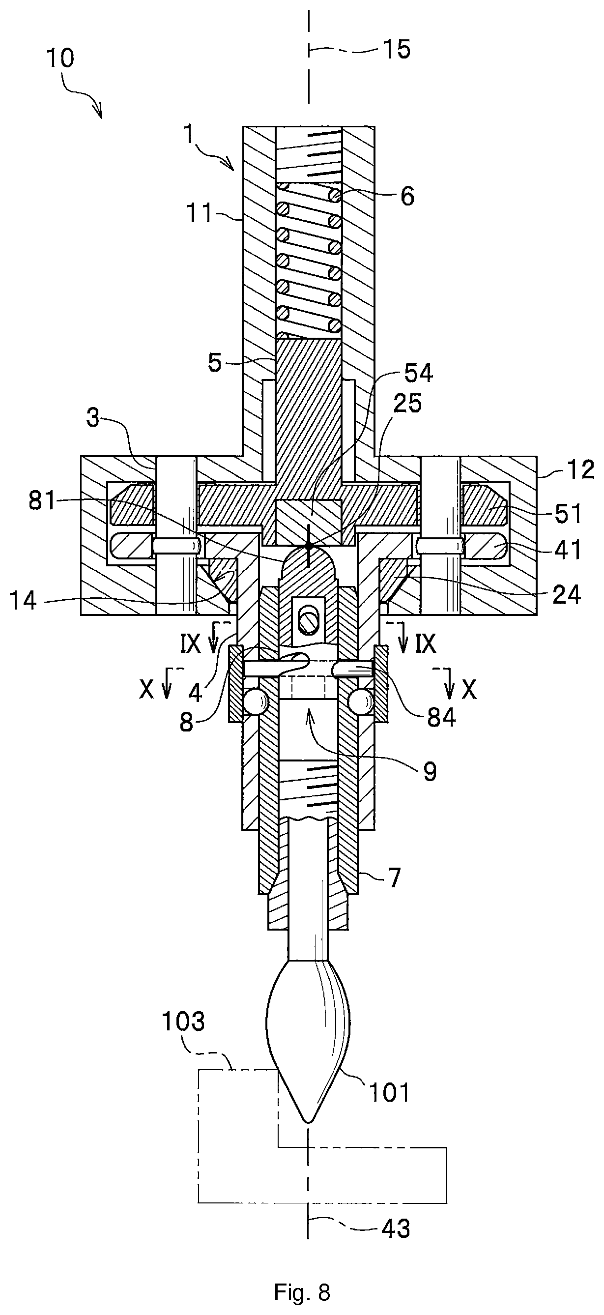Patent US12090560 Figure 6 – Deburring apparatus and deburring method
