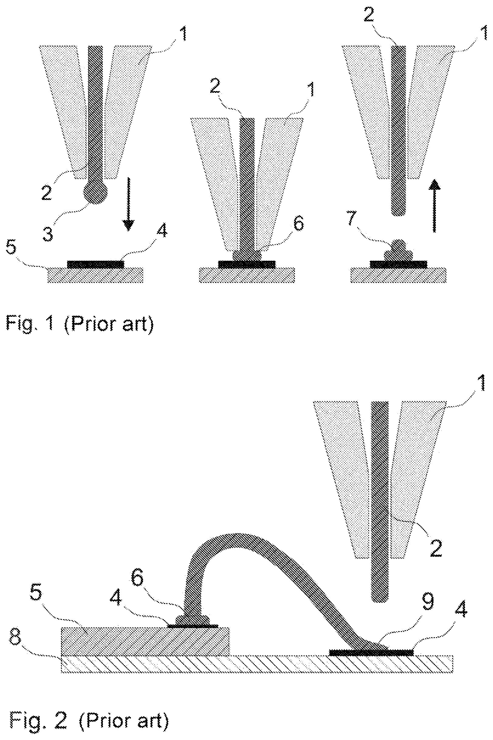 Patent US12090568 Figure 1 – Arrangement and method for mechanically and electrically contacting a glow wire of a thermal radiation source made of refractory metal for semiconductor and microsystem technology
