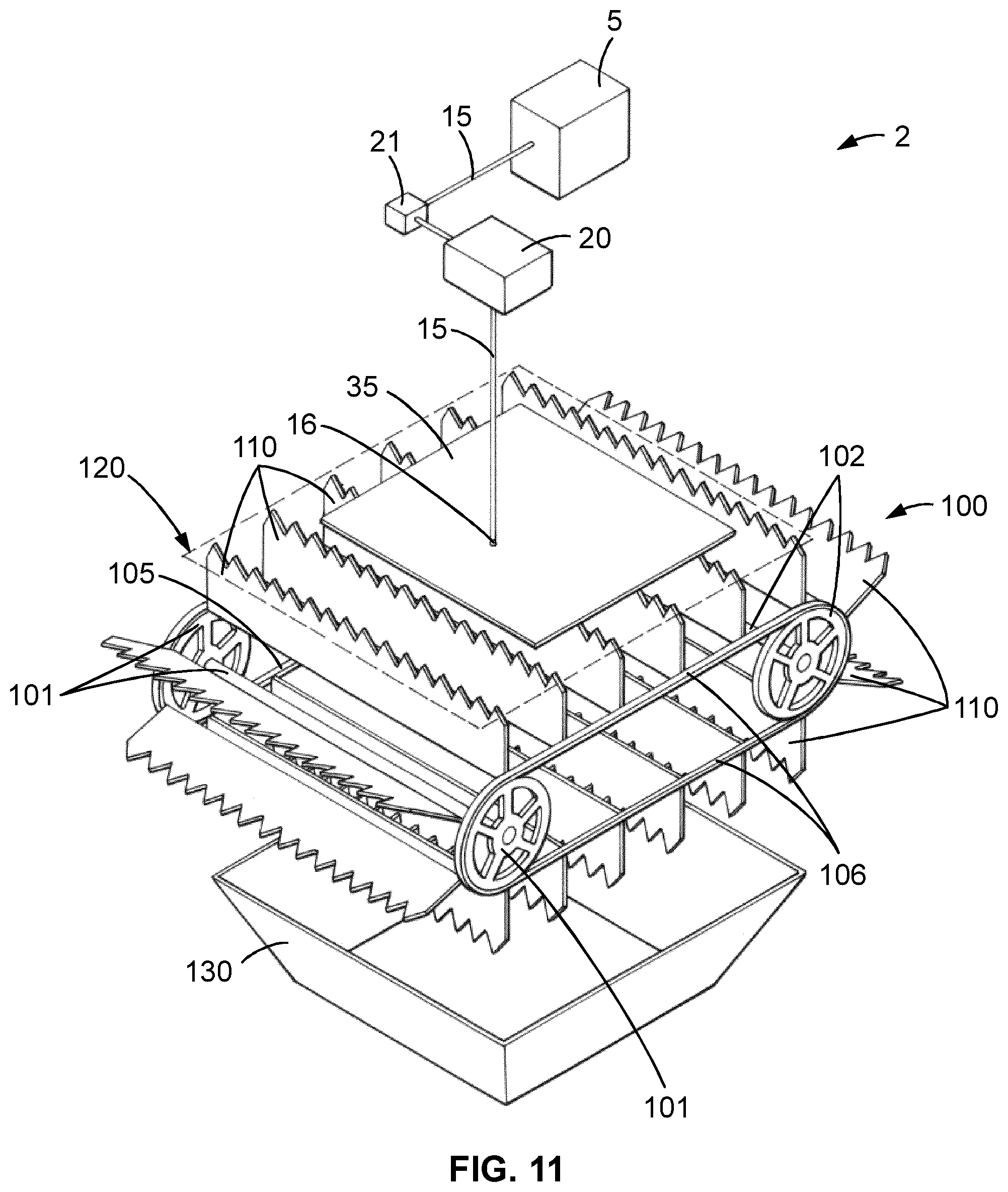 Patent US12090571 Figure 4 – Apparatus and method for processing cardboard