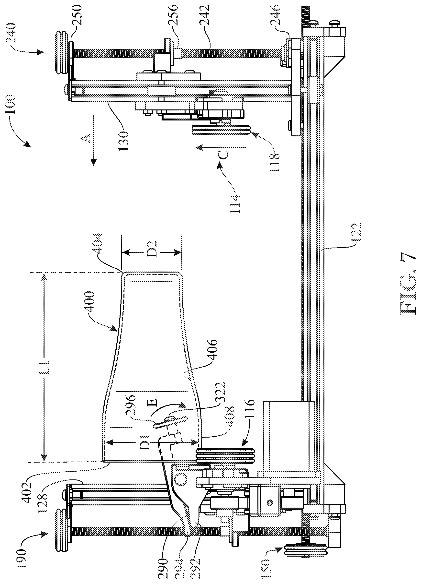 Patent US12090572 Figure 7 – Rotary laser engraving device