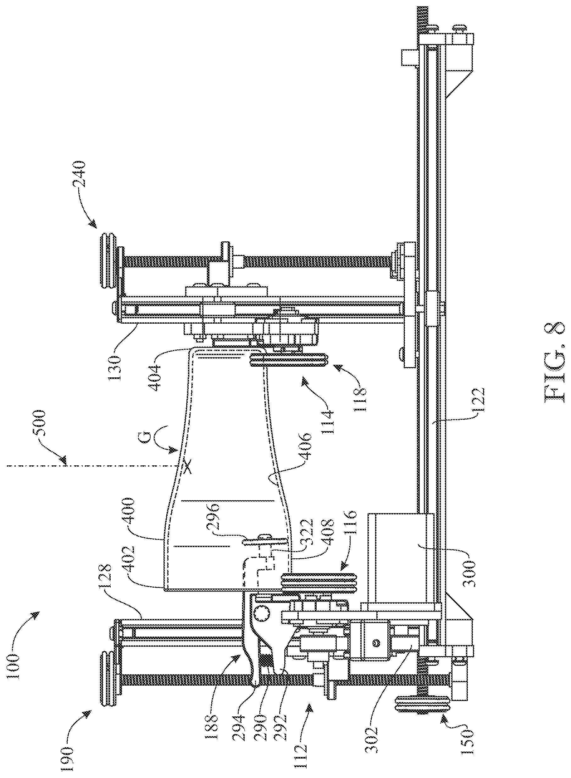 Patent US12090572 Figure 8 – Rotary laser engraving device