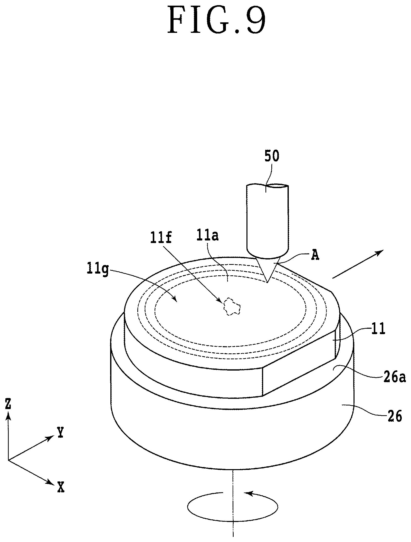 Patent US12090575 Figure 9 – Laser processing apparatus and laser processing method