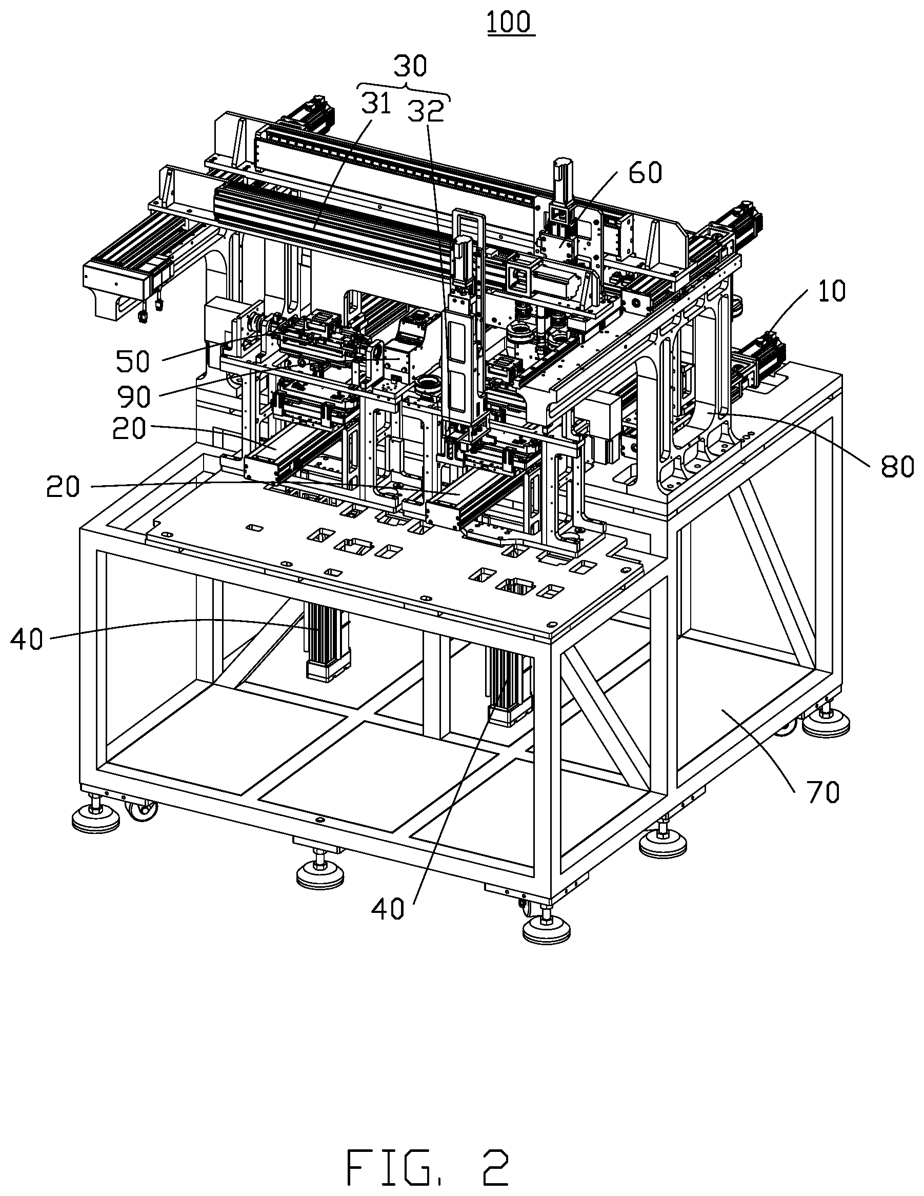 Patent US12090588 Figure 2 – Automatic locking device and assembling apparatus therewith