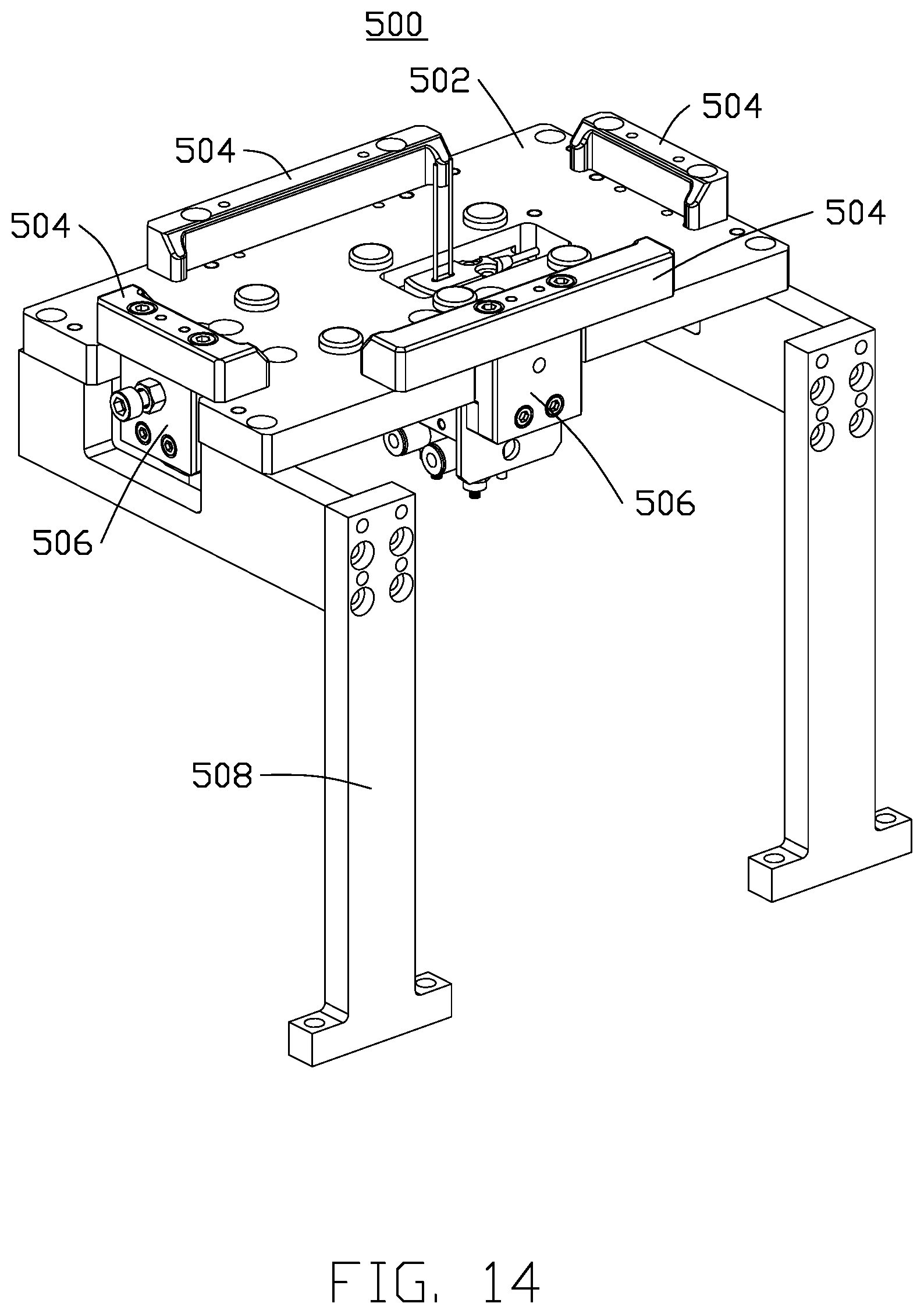 Patent US12090588 Figure 14 – Automatic locking device and assembling apparatus therewith