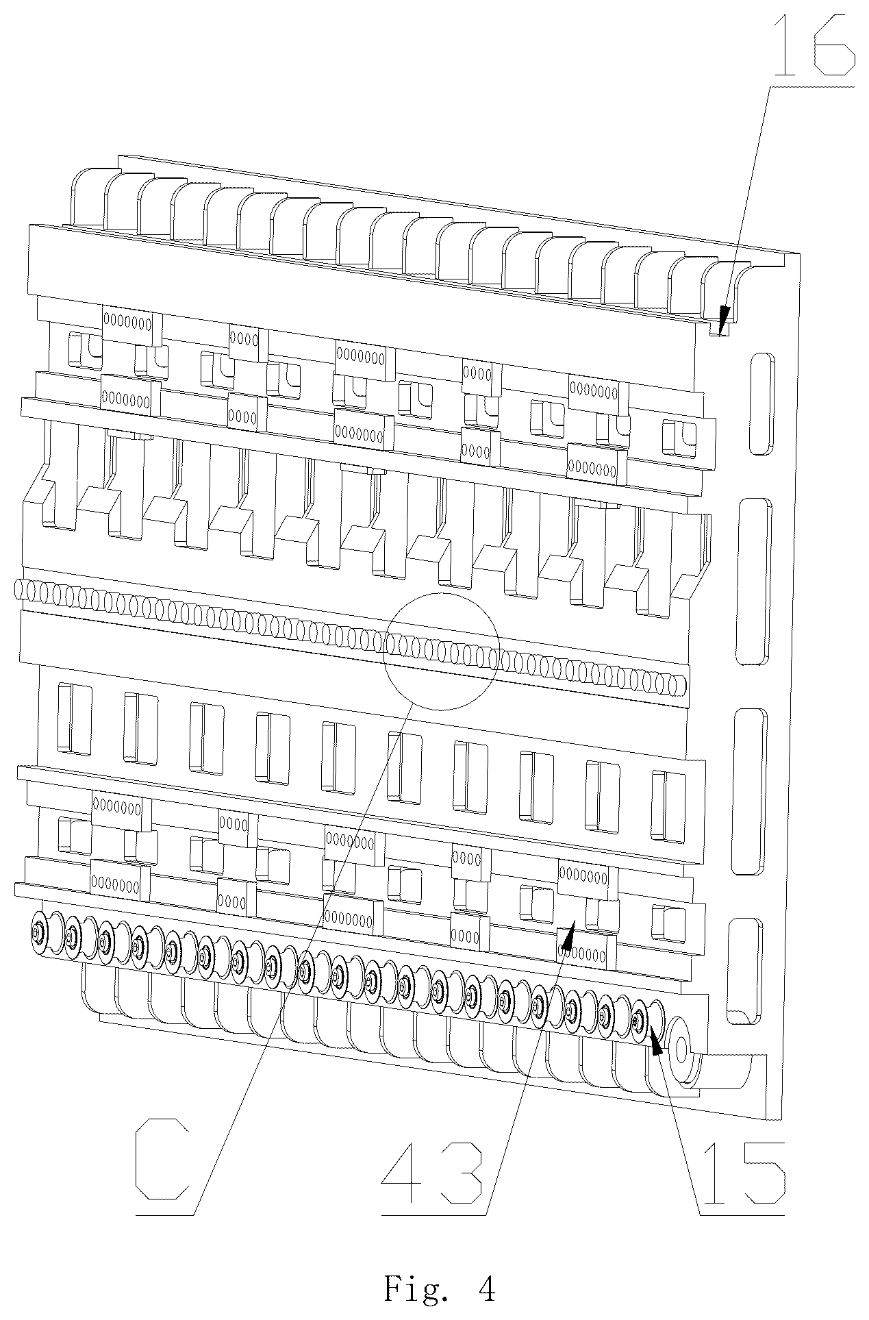Patent US12090595 Figure 3 – Horizontal five-axis plate conversion machining center