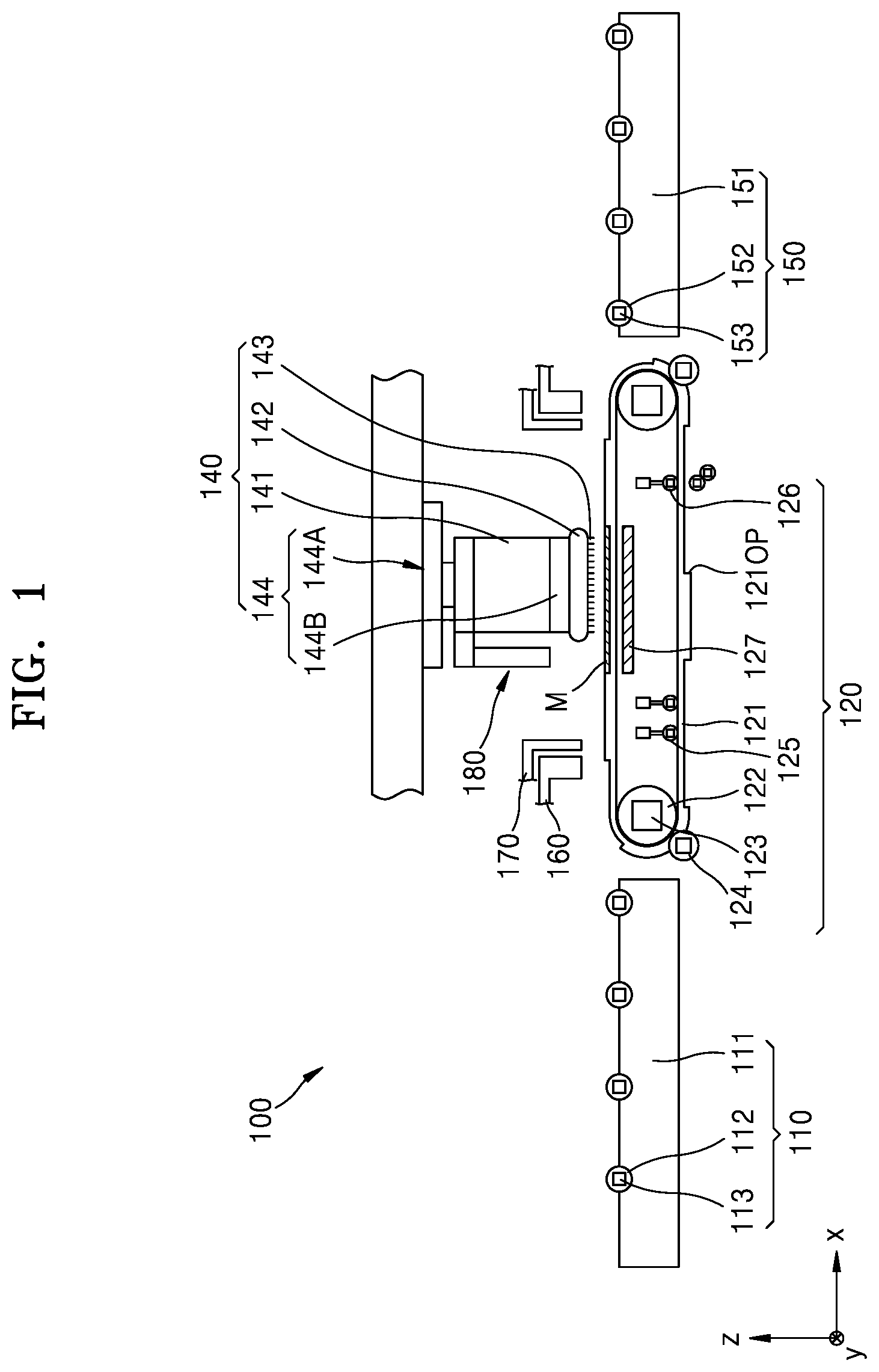 Patent US12090601 Figure 1 – Apparatus and method for manufacturing display device