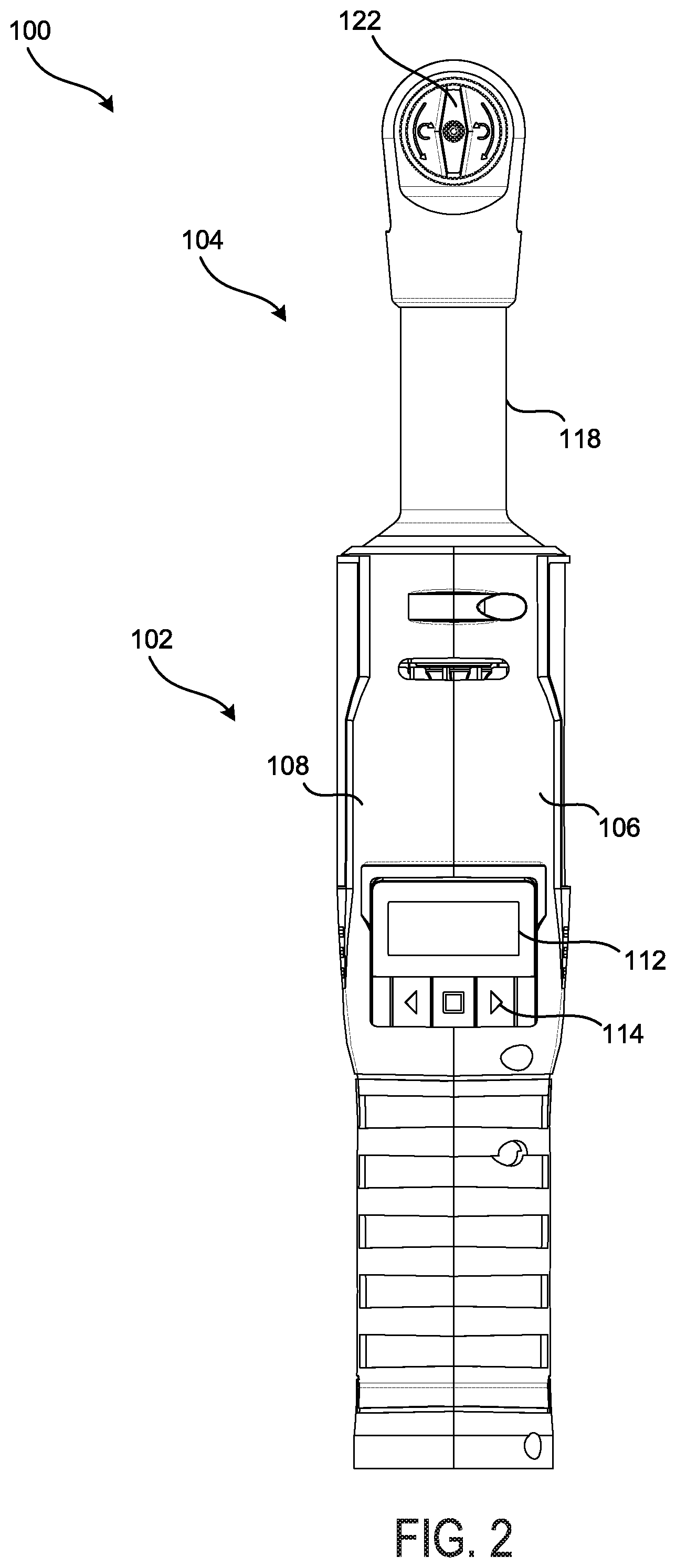 Patent US12090606 Figure 2 – Tool and motor anti-rotation