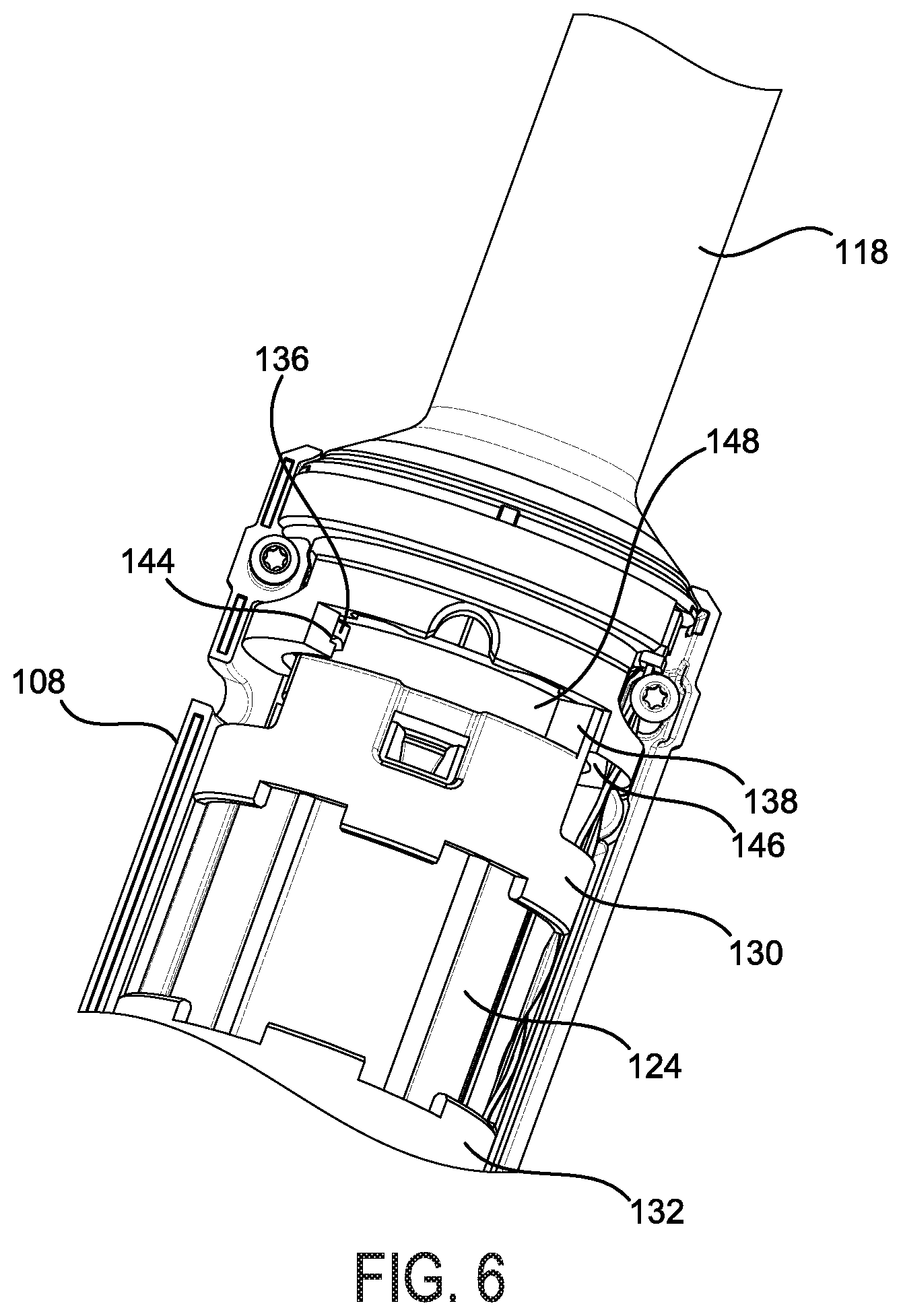 Patent US12090606 Figure 6 – Tool and motor anti-rotation