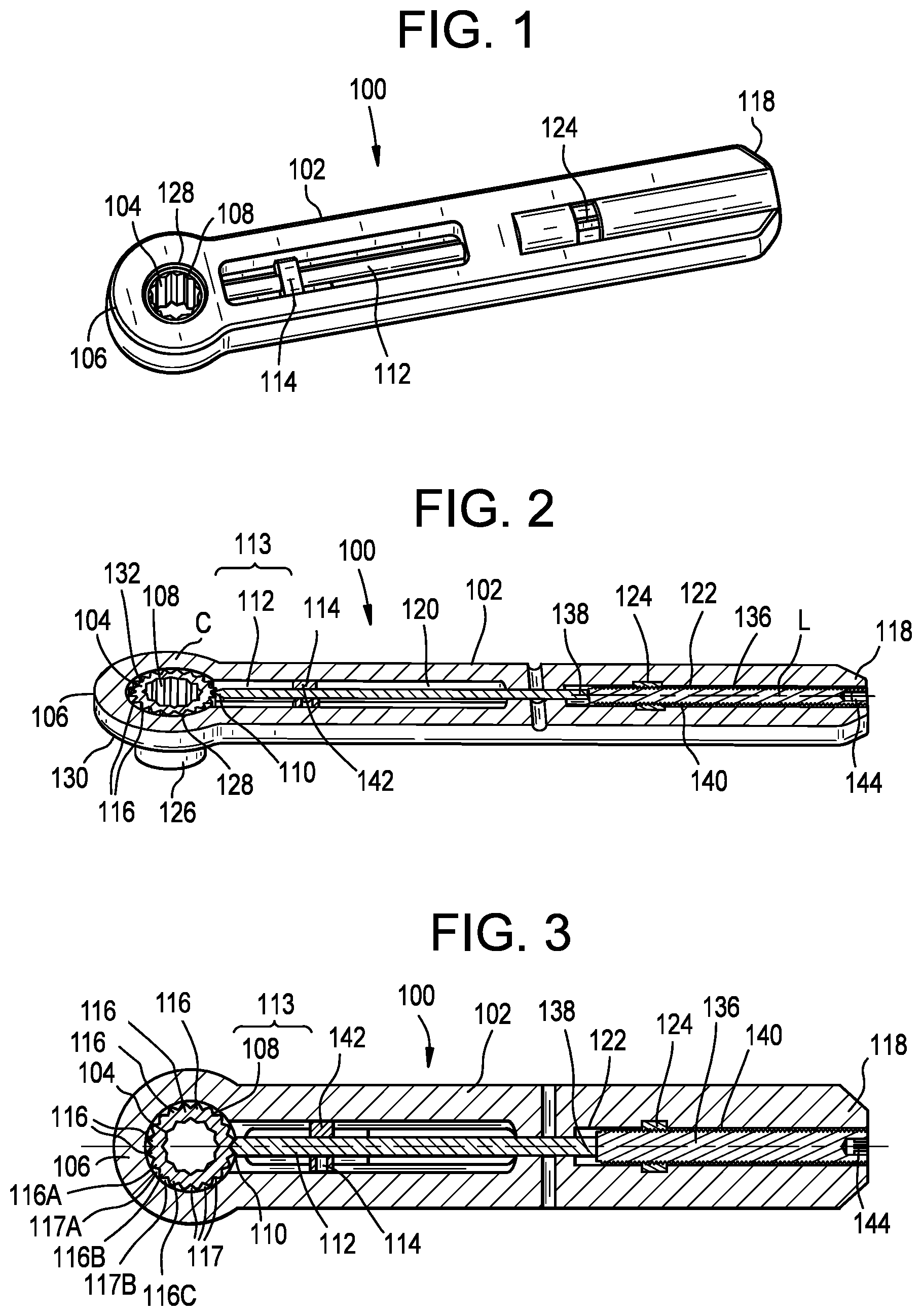 Patent US12090609 Figure 1 – Torque wrench mechanism