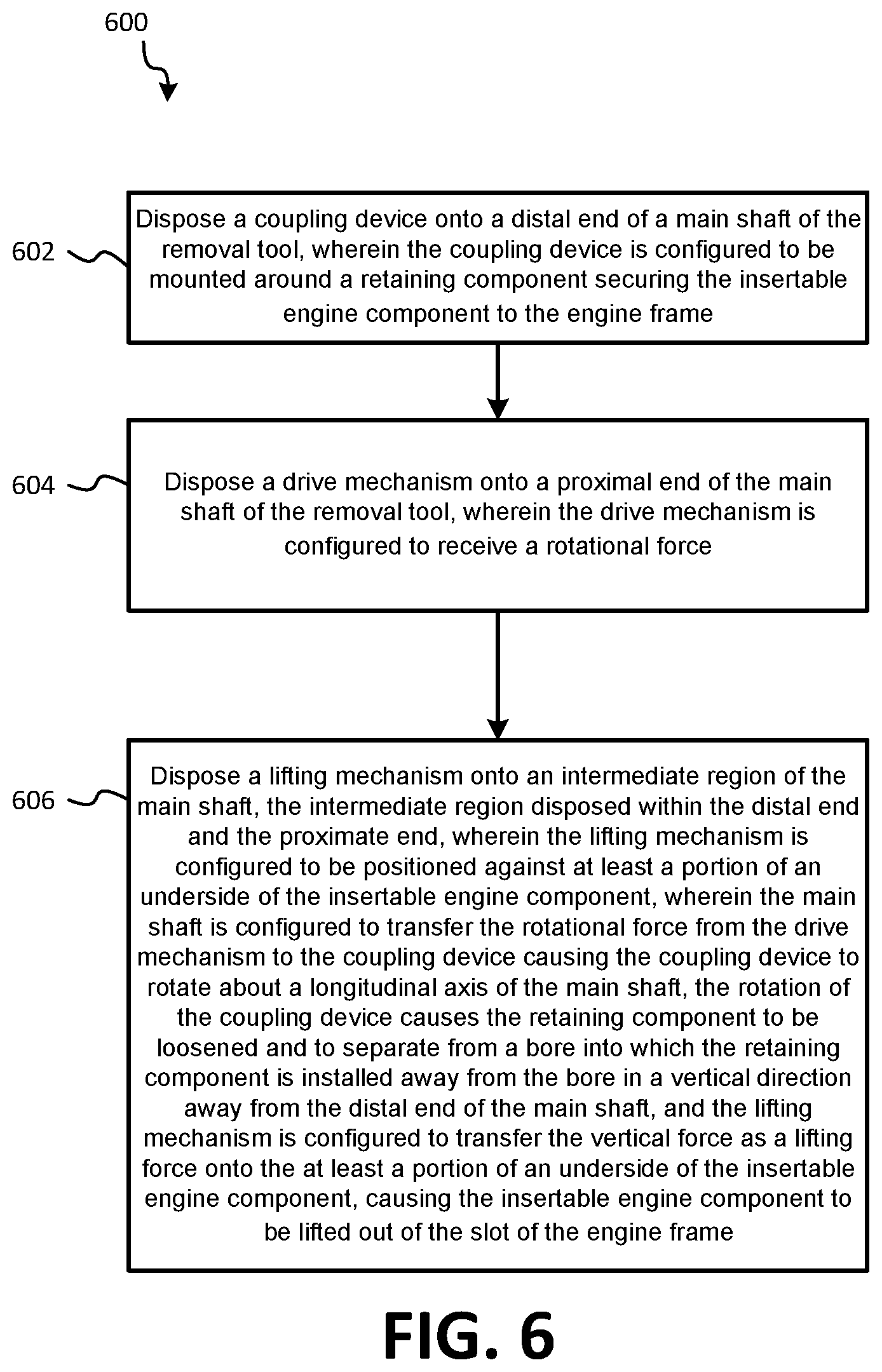 Patent US12090610 Figure 10 – Engine component removal tool