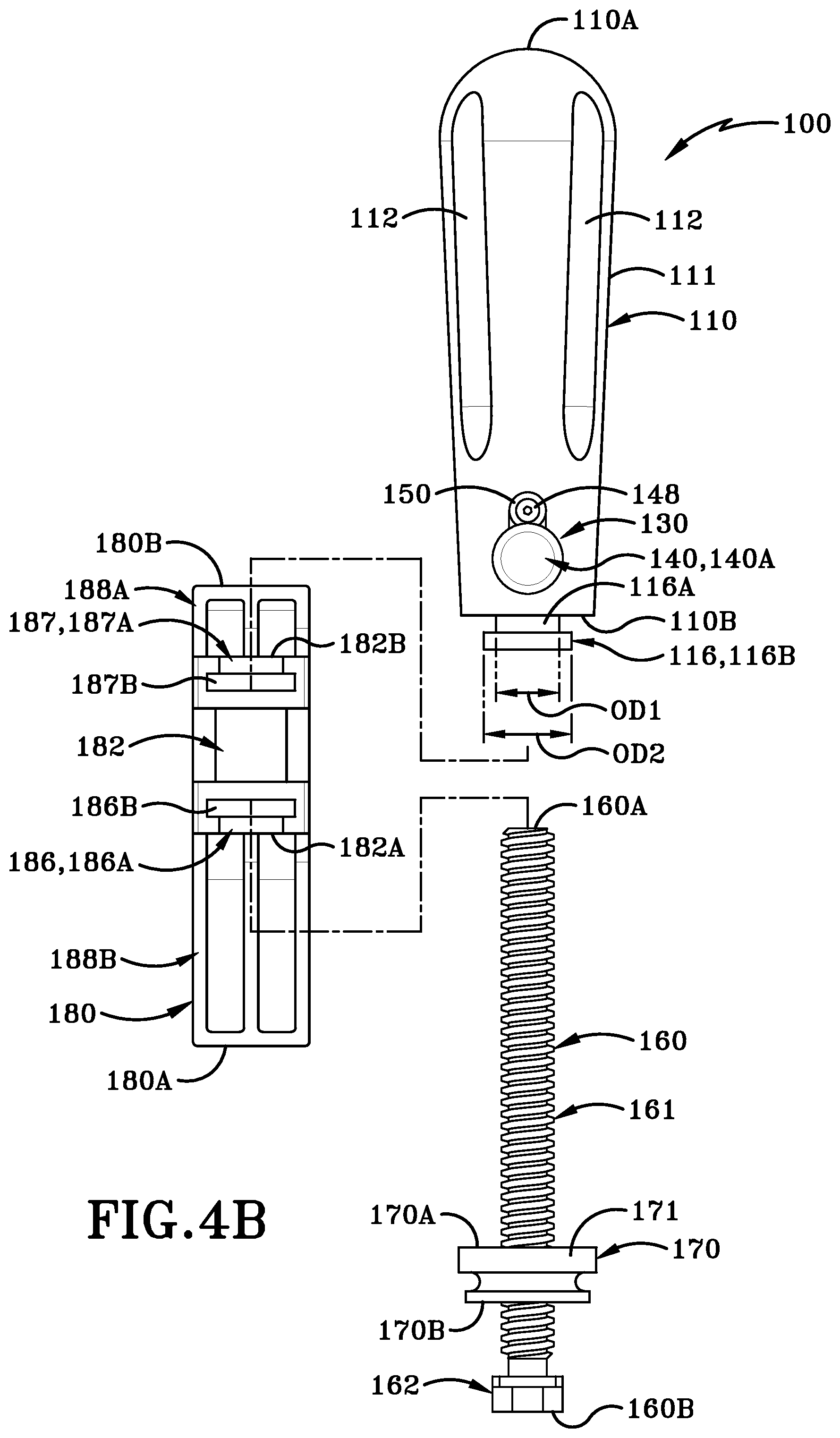 Patent US12090611 Figure 5 – Clamping handle assemblies and method of use