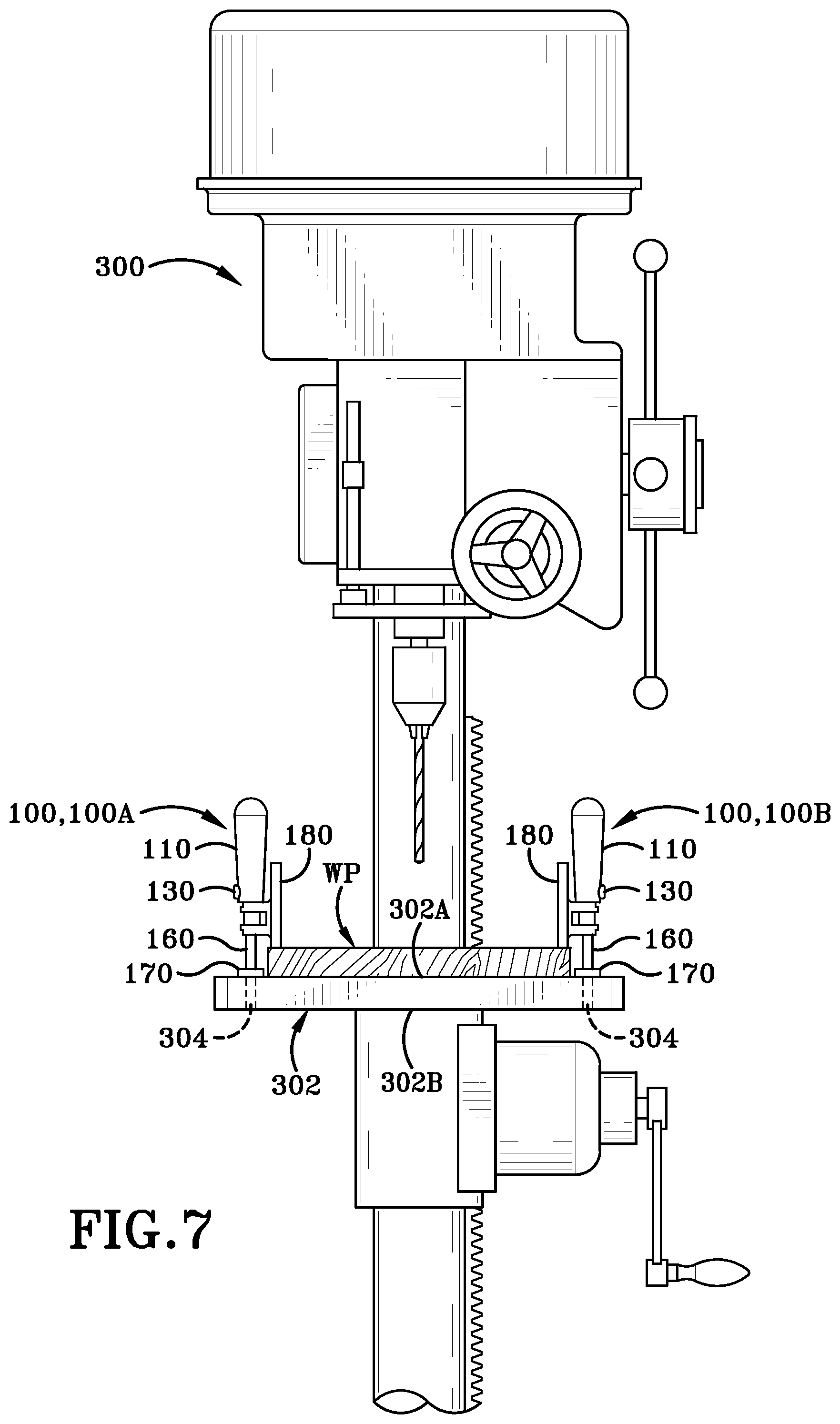 Patent US12090611 Figure 12 – Clamping handle assemblies and method of use