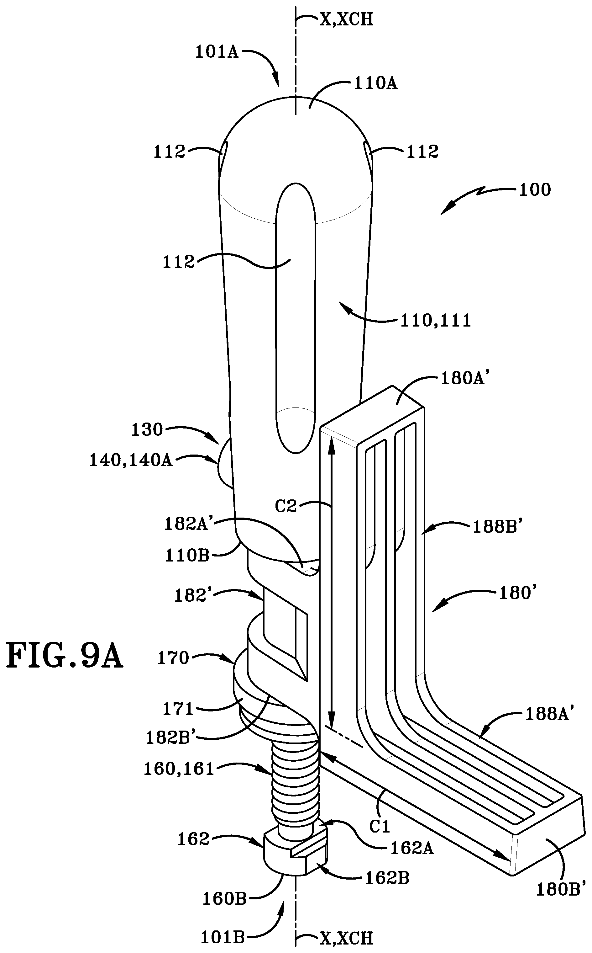 Patent US12090611 Figure 14 – Clamping handle assemblies and method of use