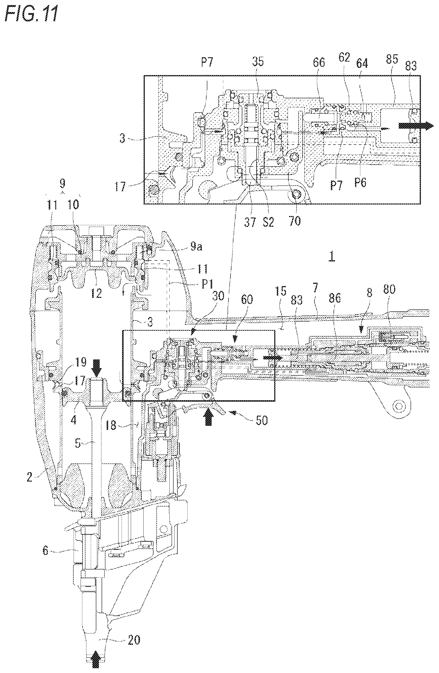 Patent US12090613 Figure 11 – Pneumatic tool